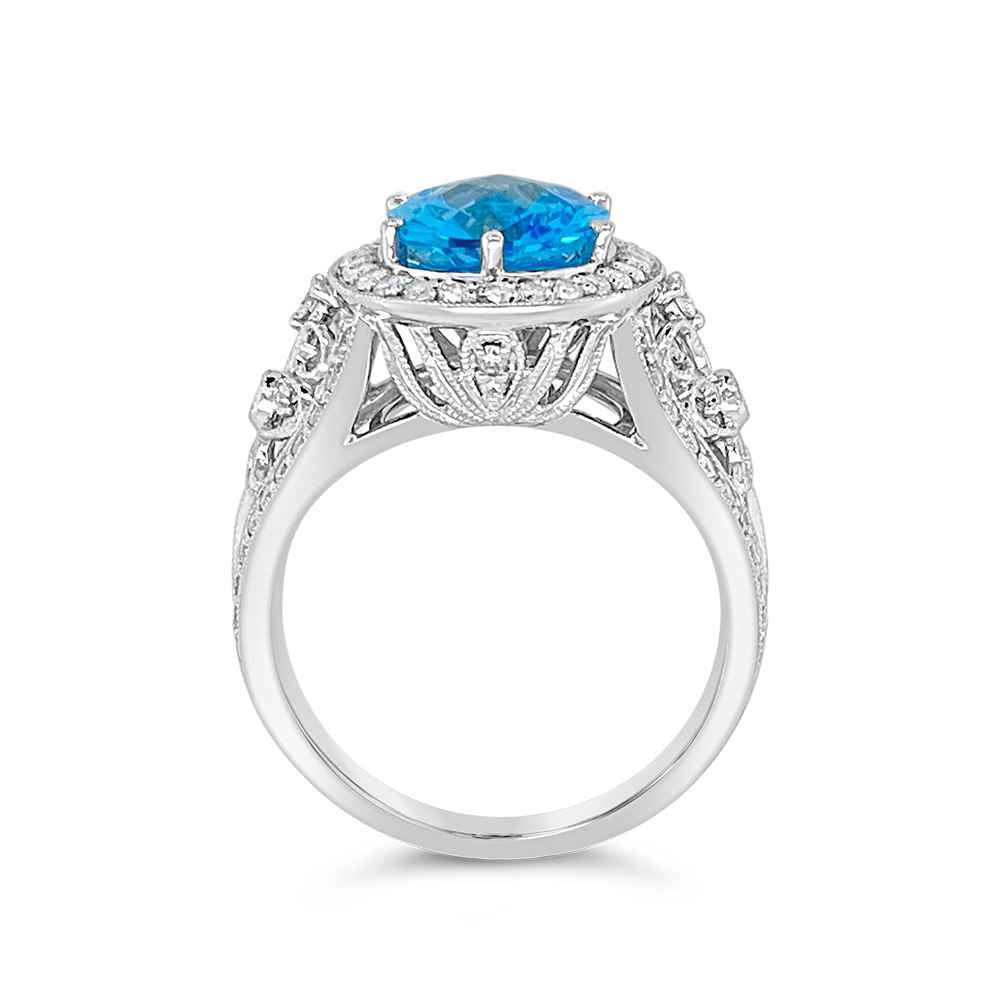 Irisa By Martin Binder Blue Topaz & Diamond Statement Ring