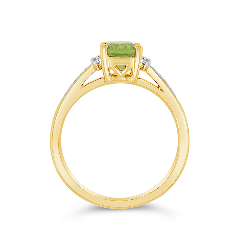 Irisa By Martin Binder Oval Peridot & Diamond Ring