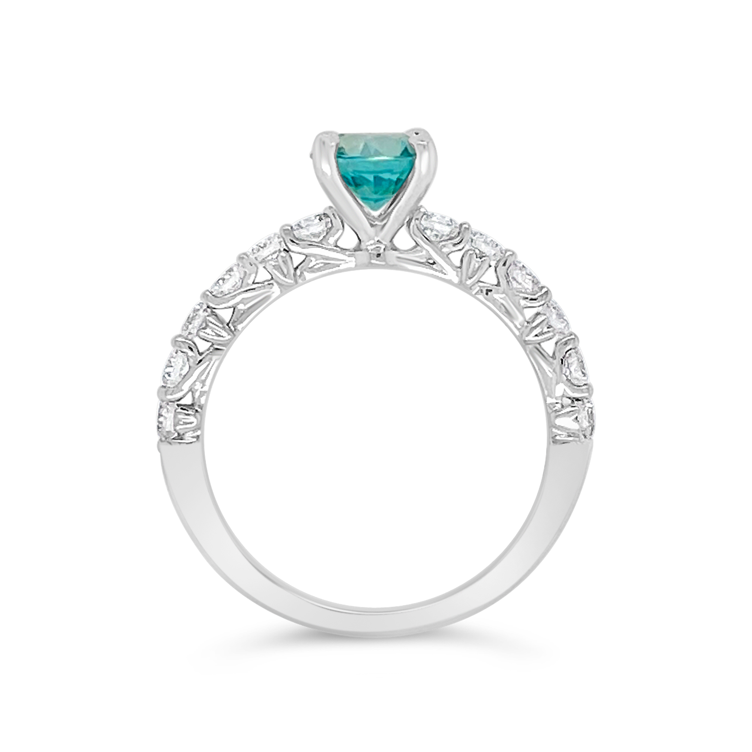 Irisa By Martin Binder Blue Zircon & Diamond Ring