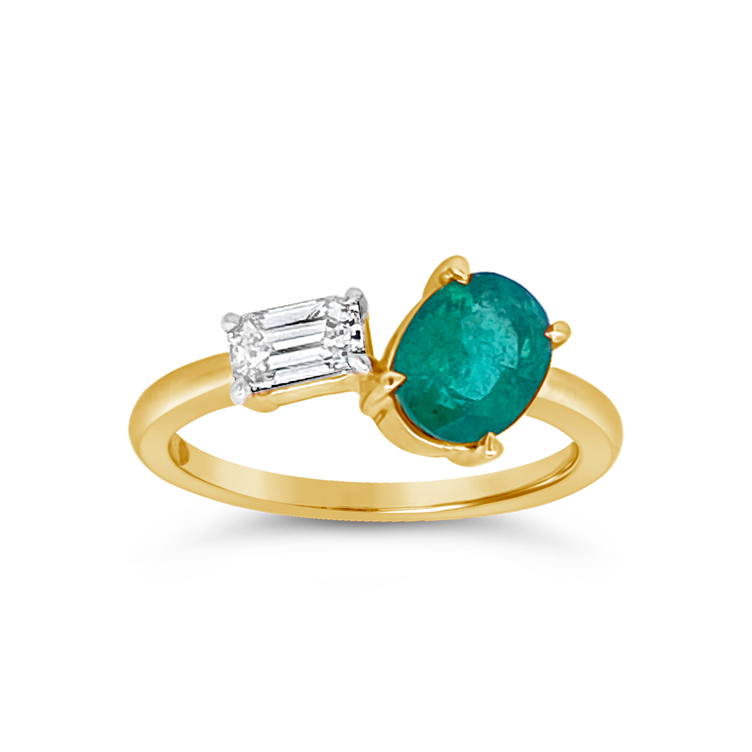 Irisa By Martin Binder Toi Et Moi Emerald & Diamond Ring