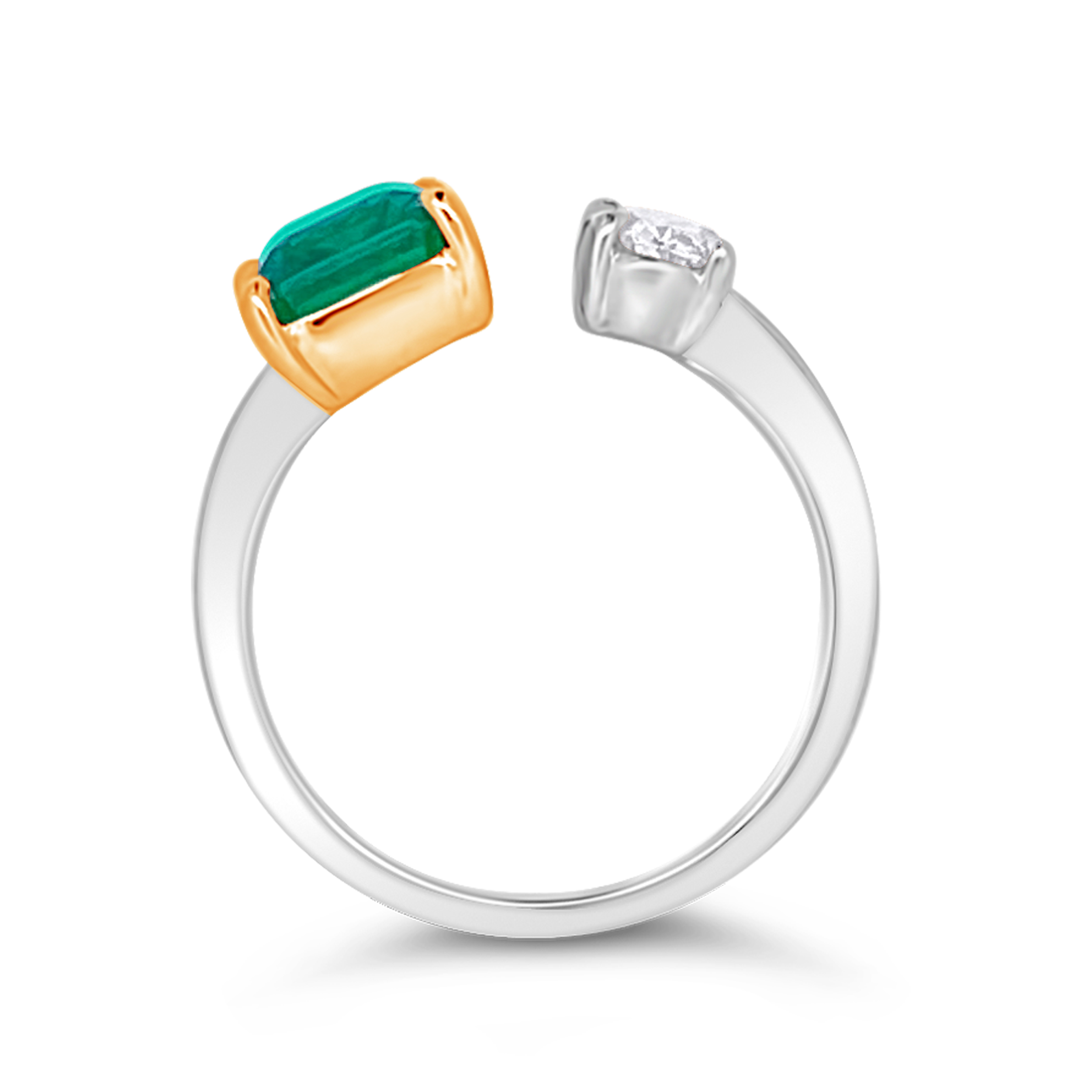 Irisa By Martin Binder Toi Et Moi Emerald & Diamond Ring
