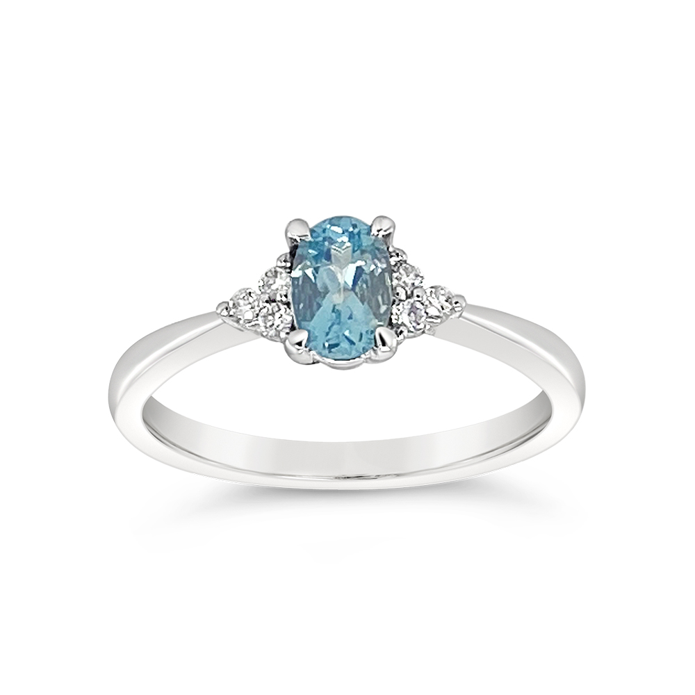 Irisa By Martin Binder Aquamarine & Diamond Accent Ring