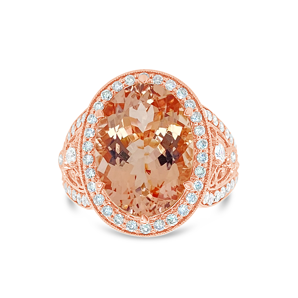 Irisa By Martin Binder Morganite & Diamond Statement Cocktail Ring