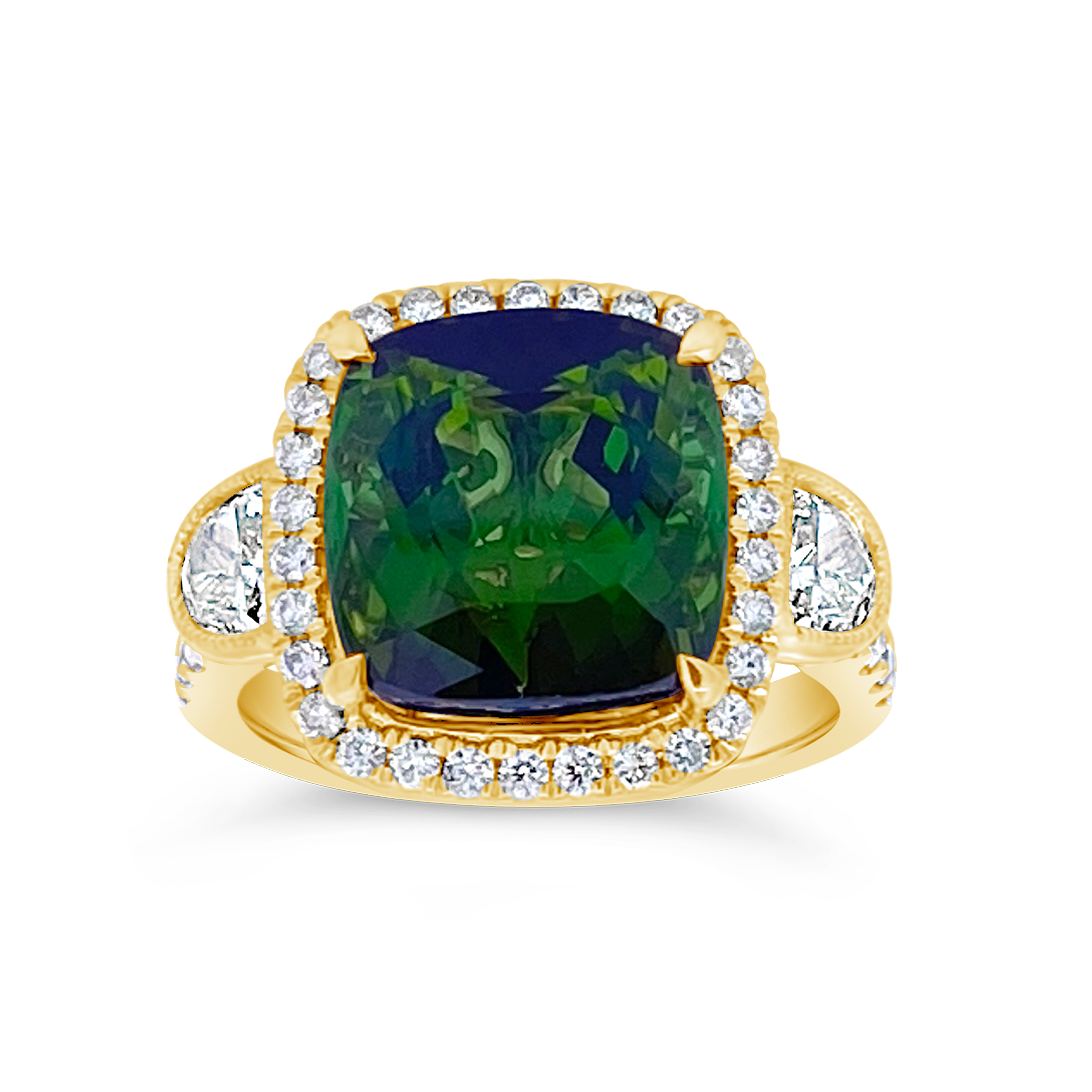 Irisa By Martin Binder Green Tourmaline & Diamond Ring