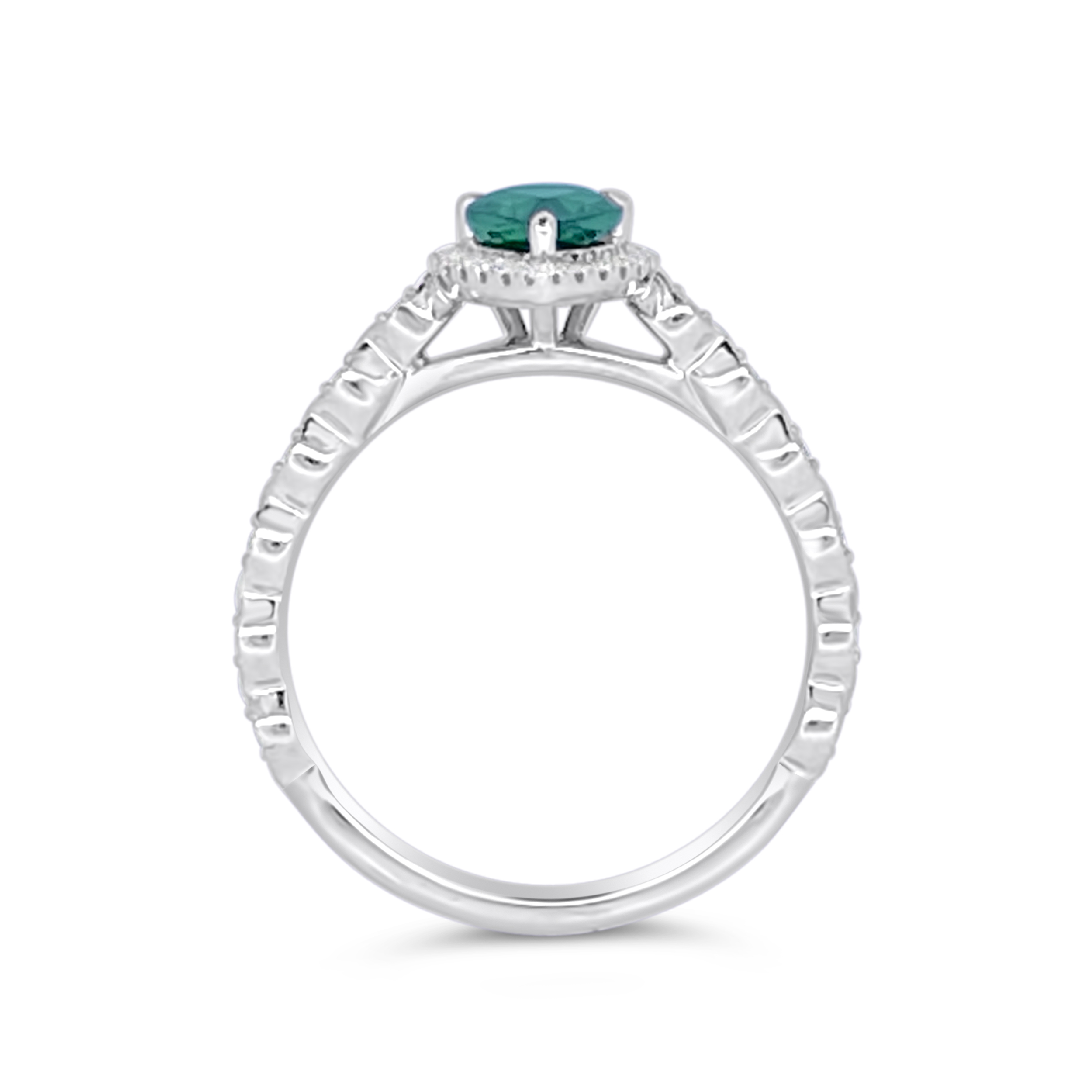 Irisa By Martin Binder Pear Tsavorite Garnet & Diamond Ring