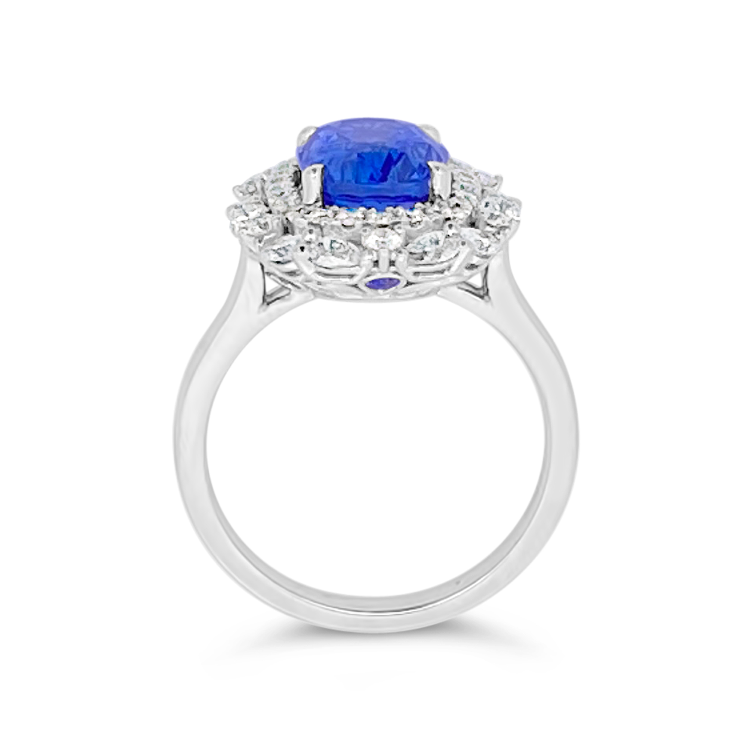Irisa By Martin Binder Platinum Blue Sapphire & Diamond Statement Ring