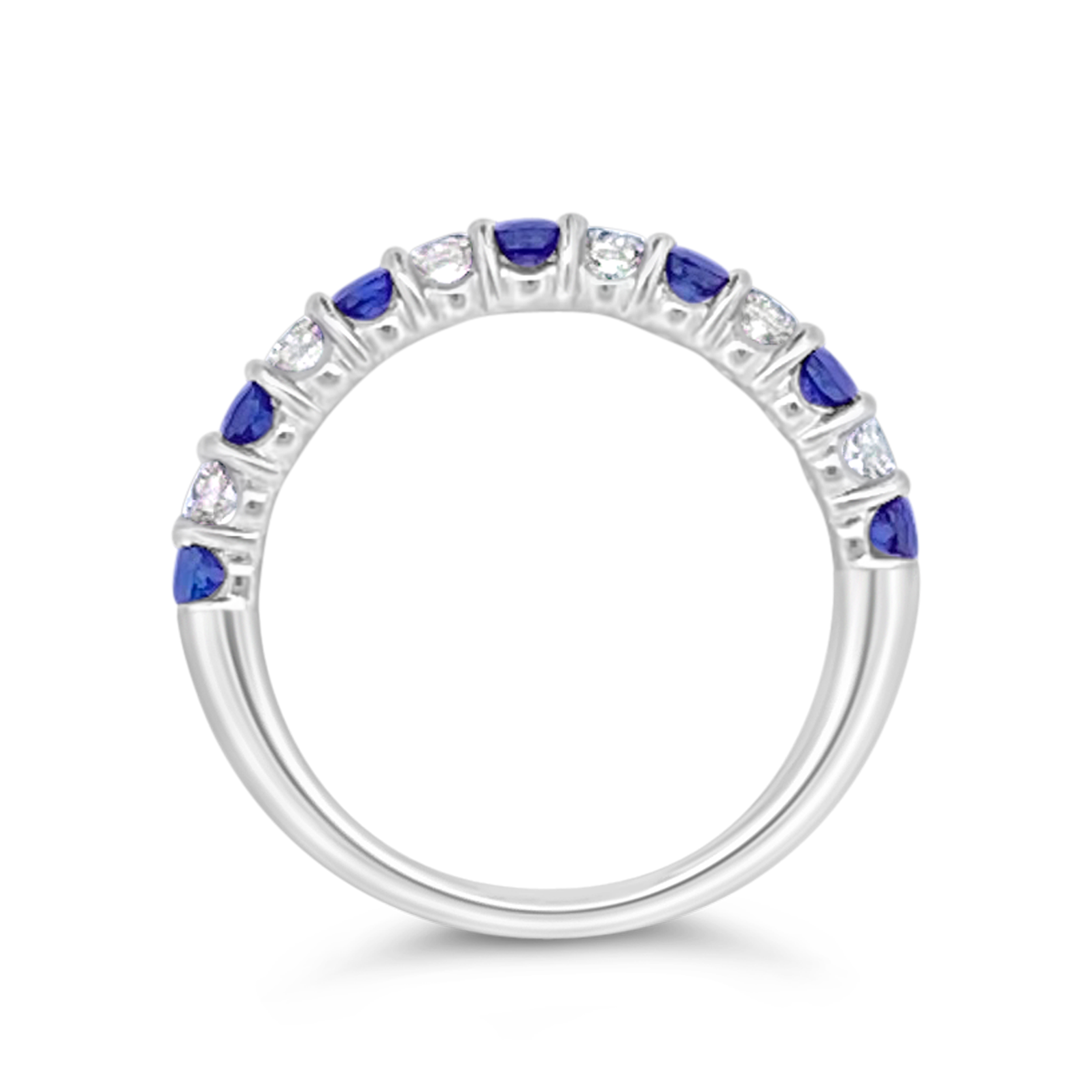 Irisa By Martin Binder Blue Sapphire & Diamond Stacking Ring