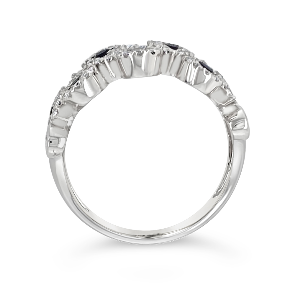 Irisa By Martin Binder The Lake Blue Sapphire & Diamond Pear-shaped Ring