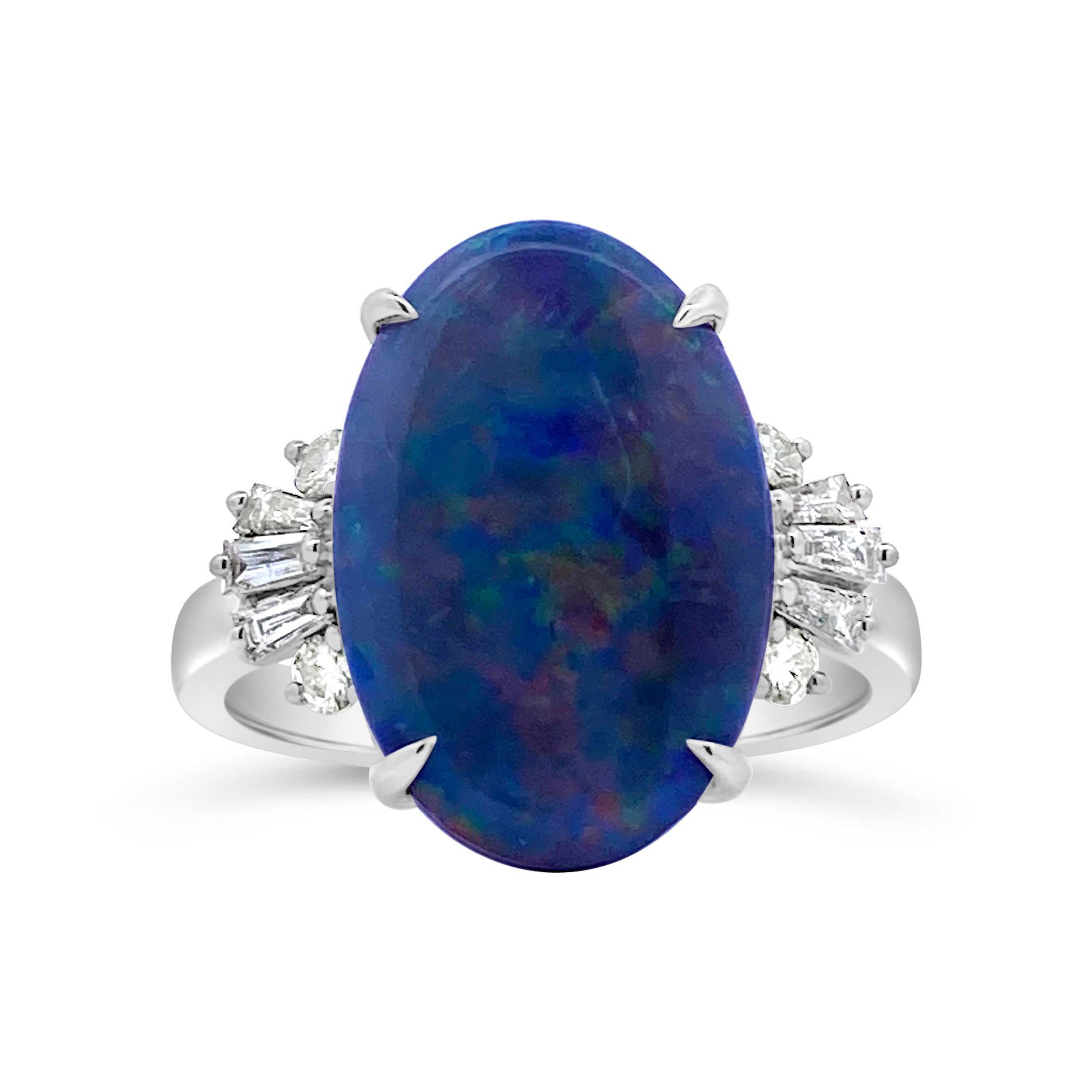 Irisa By Martin Binder Platinum Opal & Diamond Statement Ring
