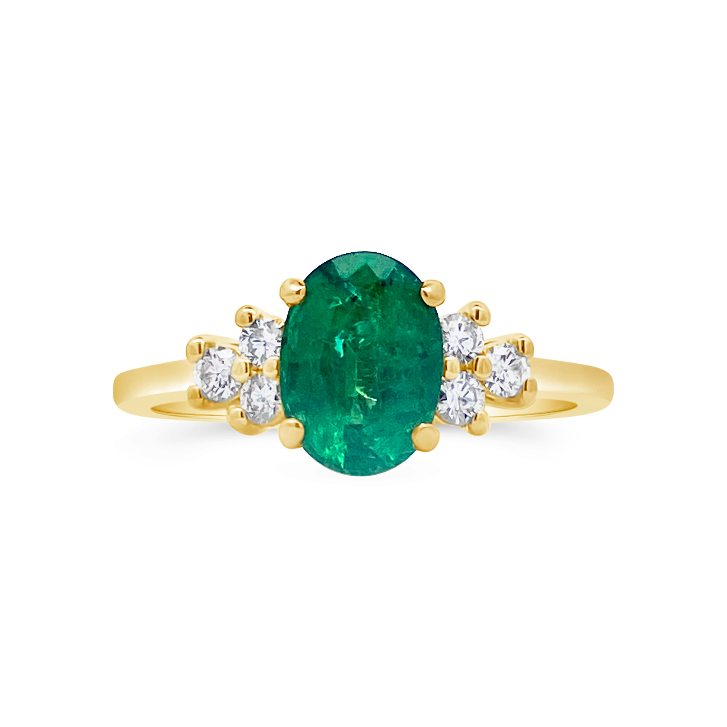 Irisa By Martin Binder Oval Emerald & Diamond Accent Ring