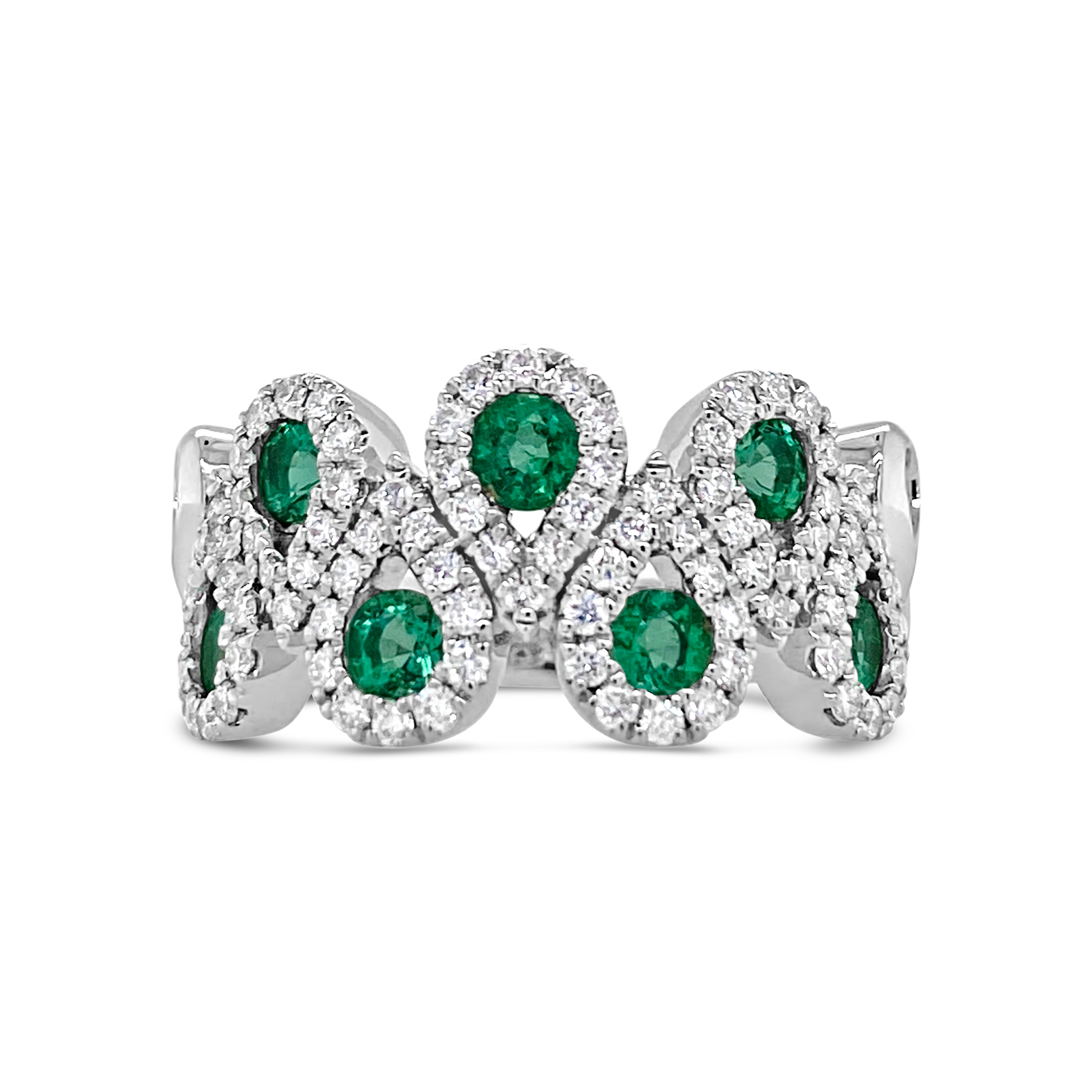 Irisa By Martin Binder The Lake Emerald & Diamond Pear-shaped Ring