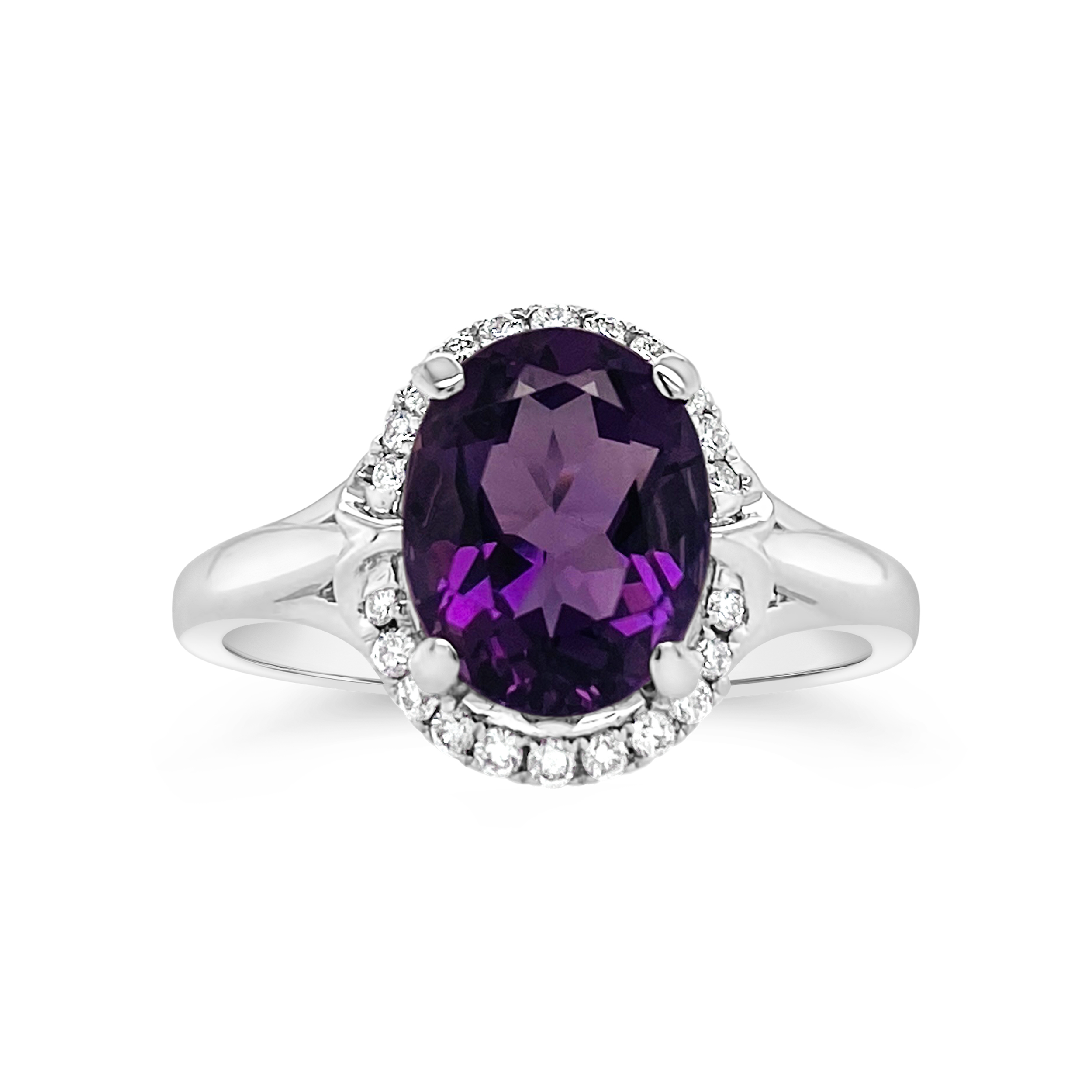 Irisa by Martin Binder Oval Amethyst & Diamond Ring