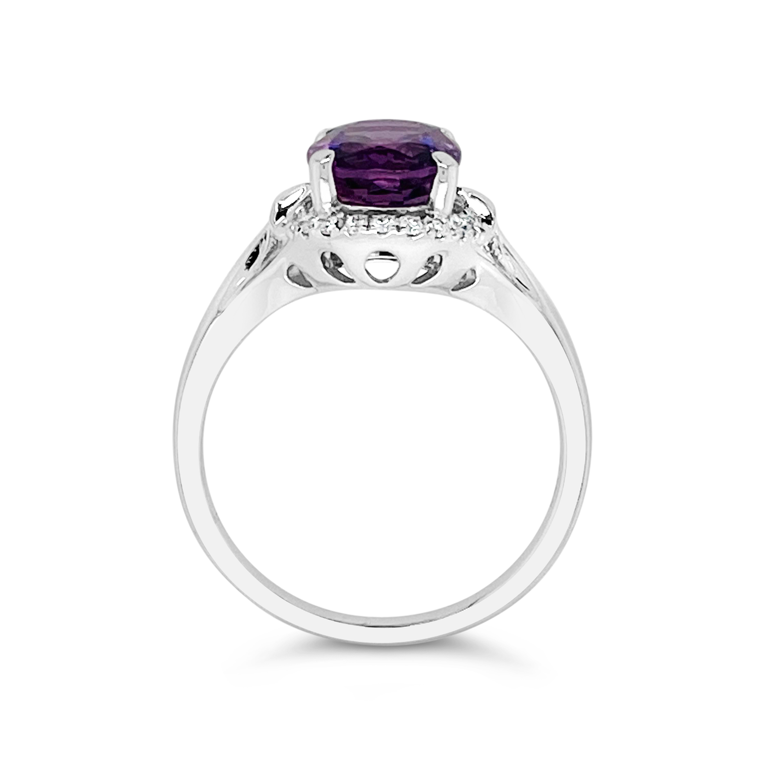 Irisa by Martin Binder Oval Amethyst & Diamond Ring