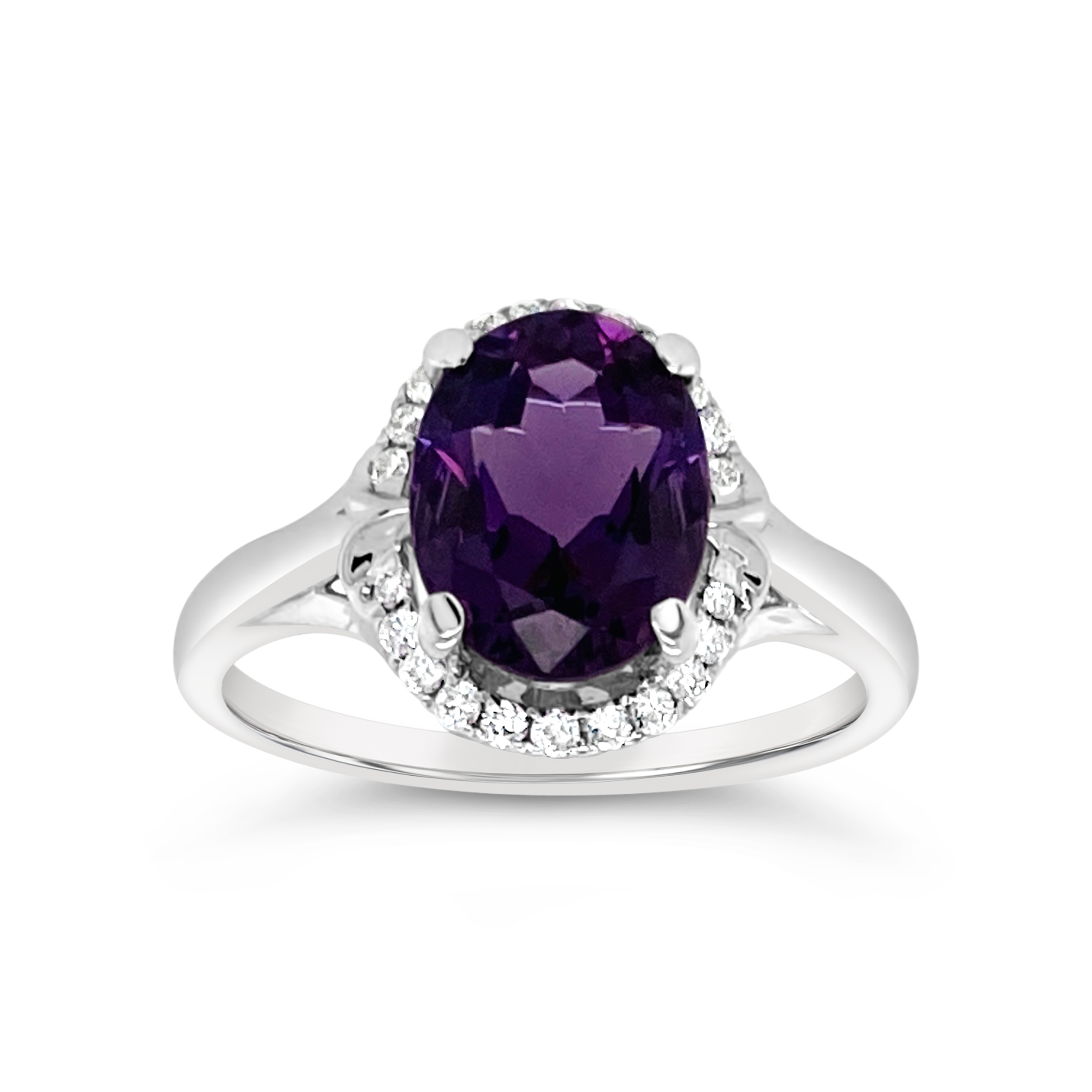 Irisa By Martin Binder Oval Amethyst & Diamond Ring