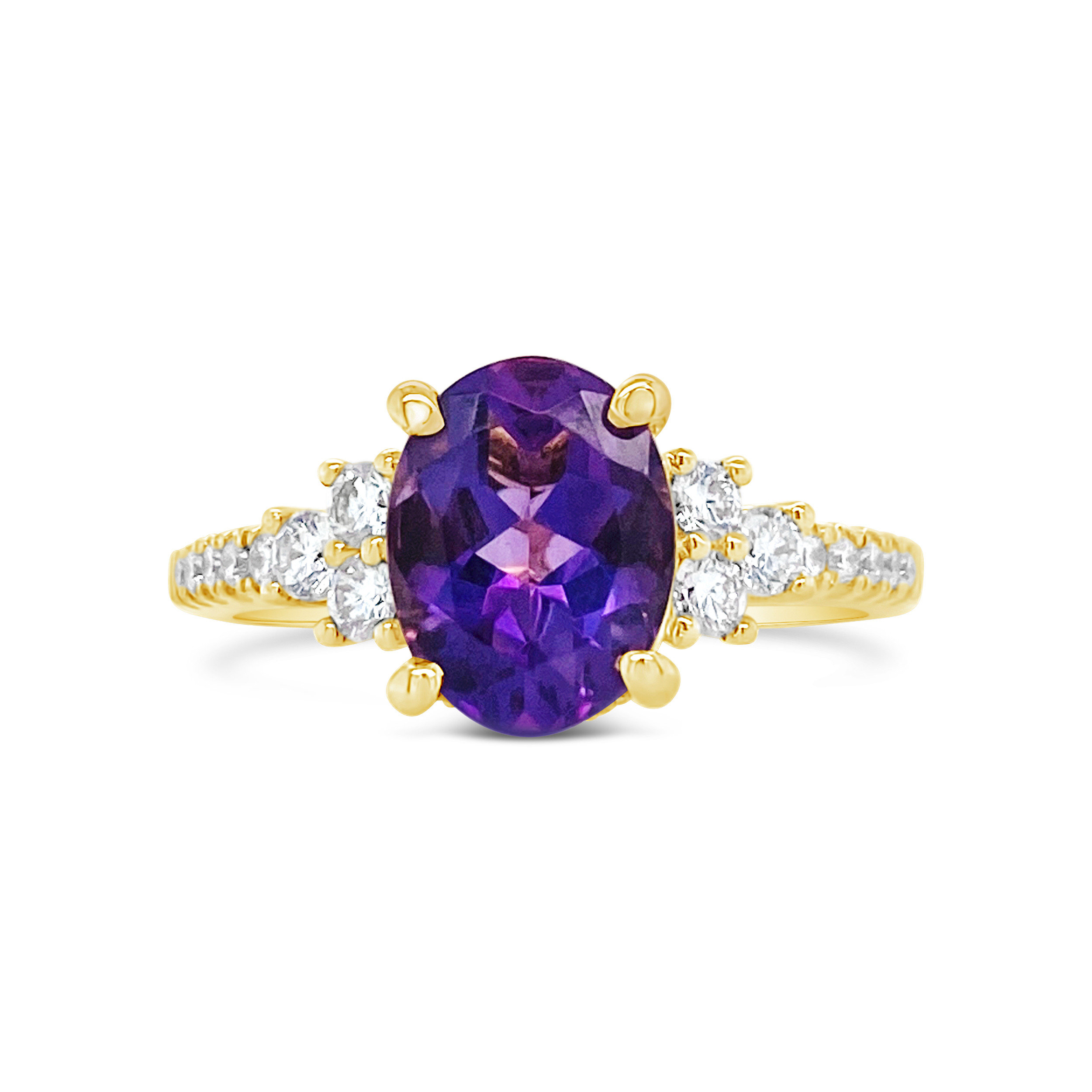 Irisa By Martin Binder Oval Amethyst & Diamond Ring