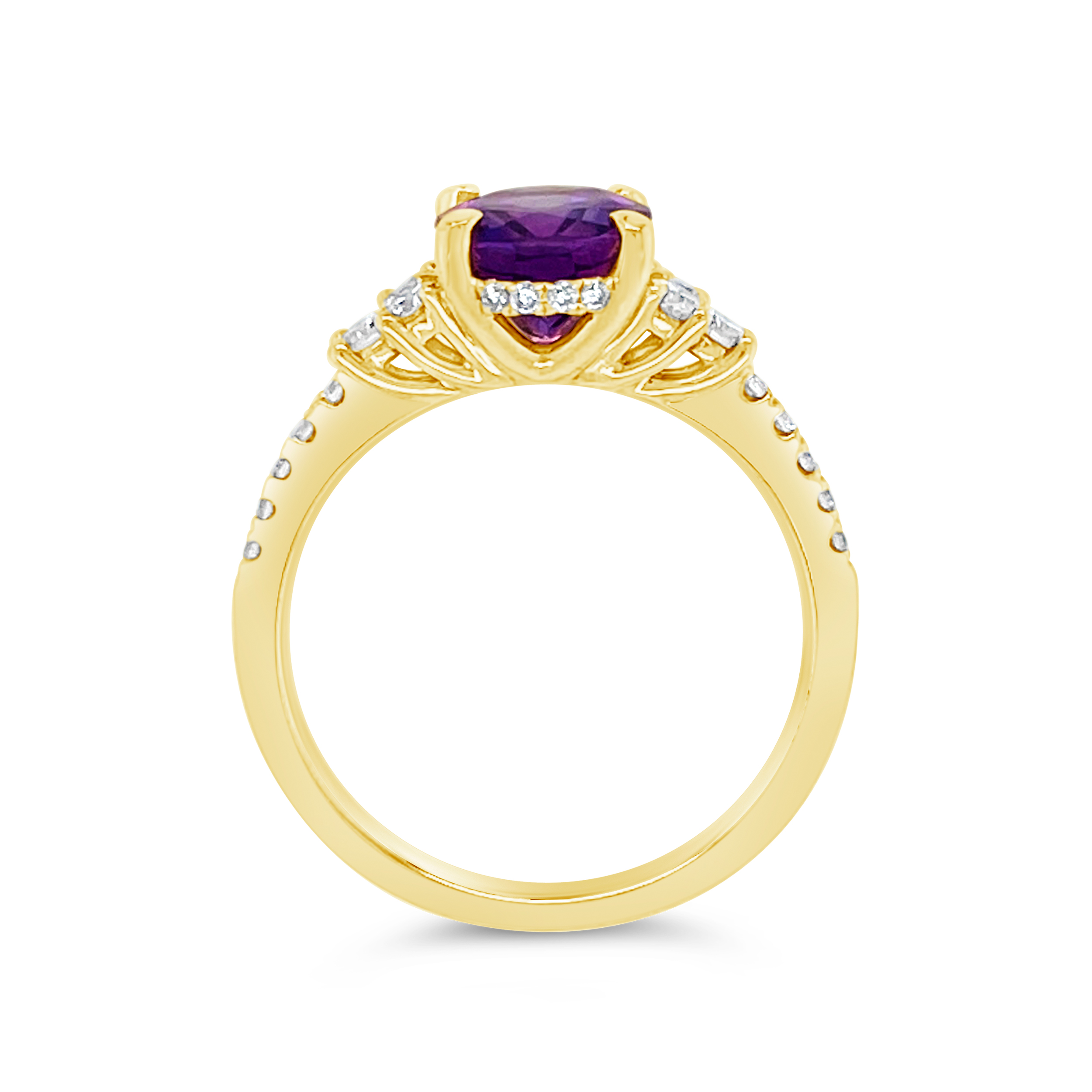 Irisa By Martin Binder Oval Amethyst & Diamond Ring