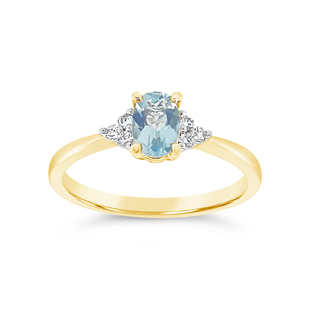 Irisa By Martin Binder Aquamarine & Diamond Accent Ring