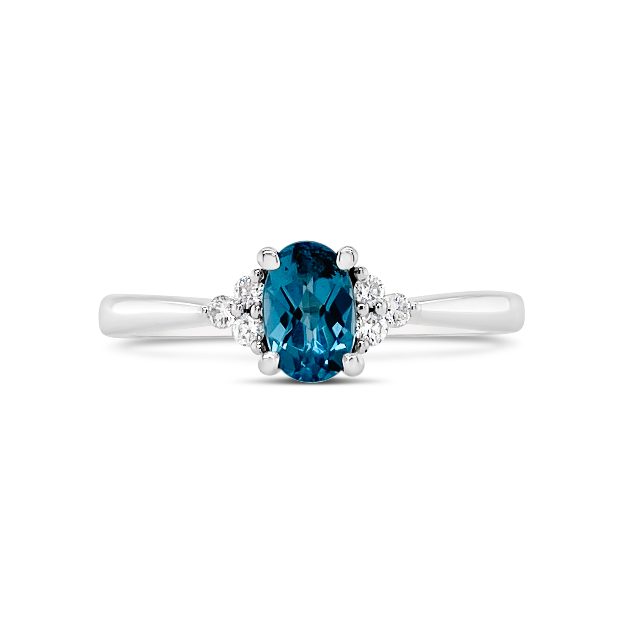 Irisa By Martin Binder Swiss Blue Topaz & Diamond Accent Ring