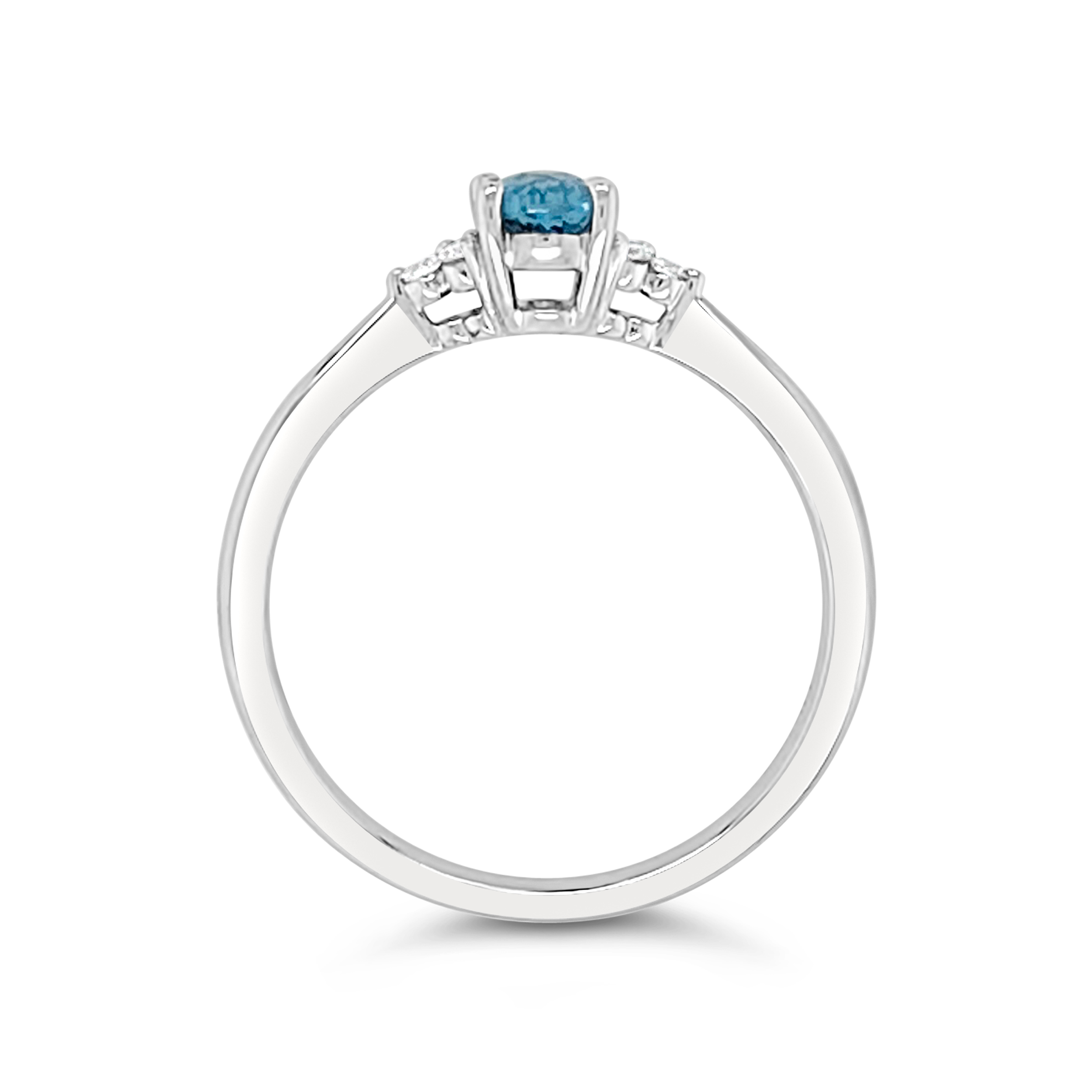 Irisa By Martin Binder Swiss Blue Topaz & Diamond Accent Ring