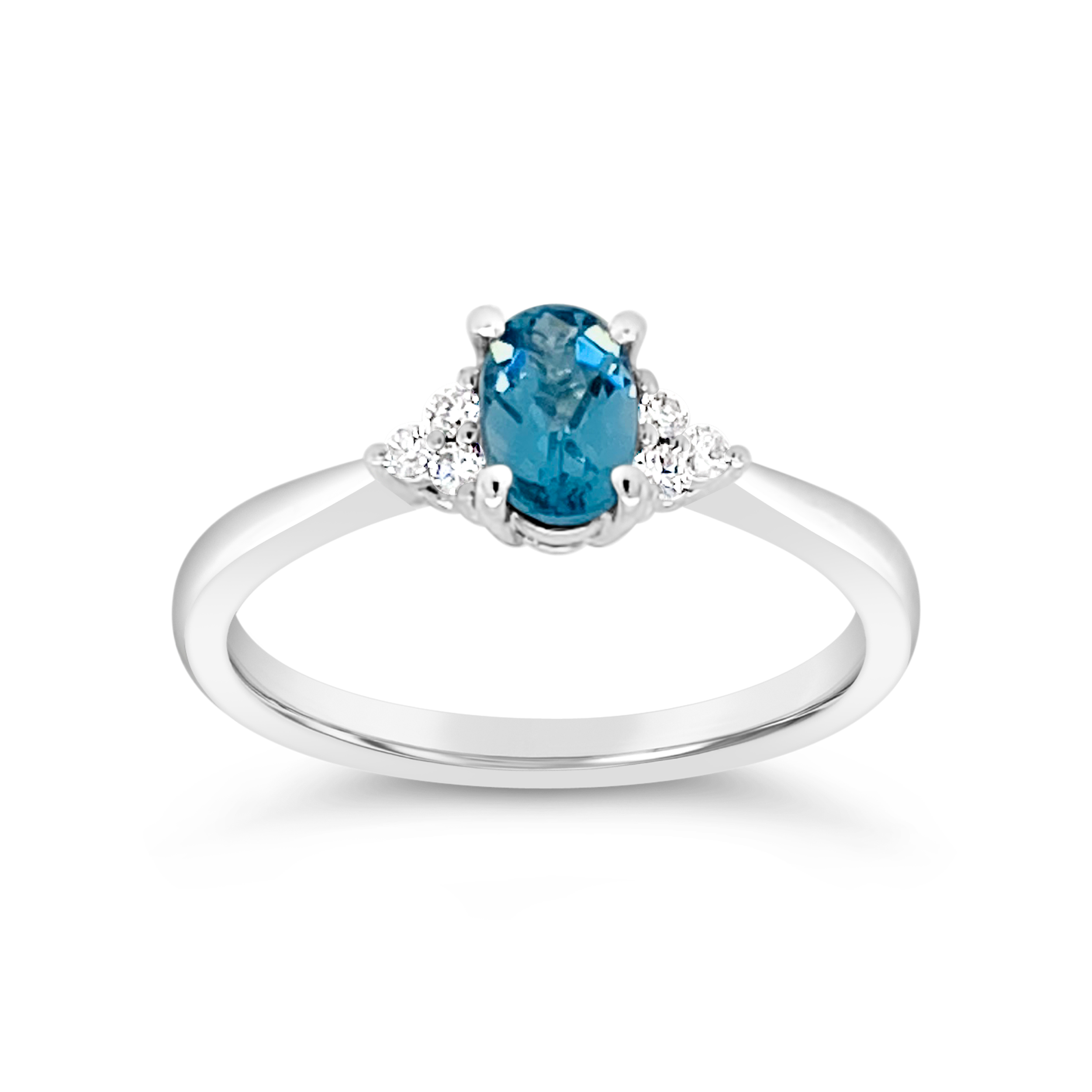 Irisa By Martin Binder Swiss Blue Topaz & Diamond Accent Ring