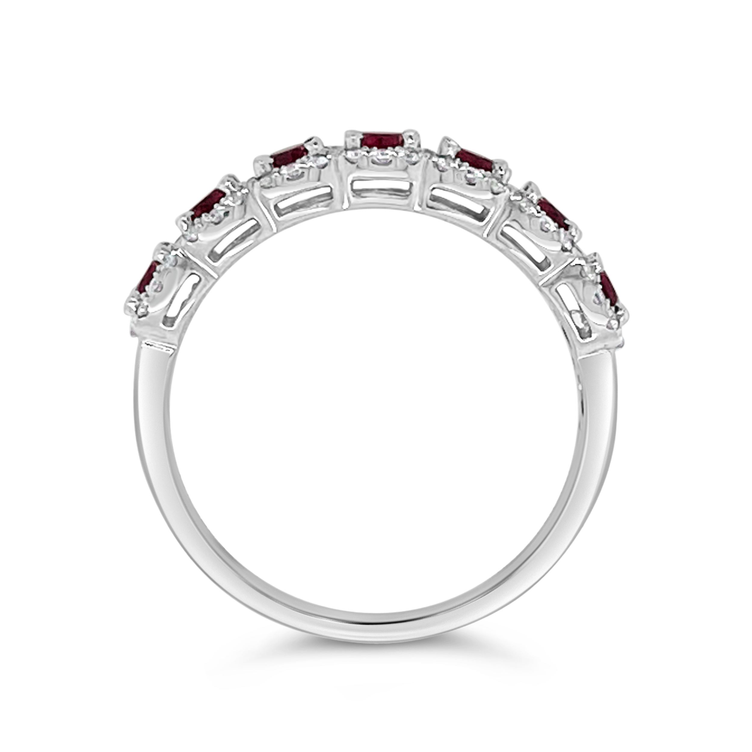Irisa By Martin Binder Ruby & Diamond Halo Ring