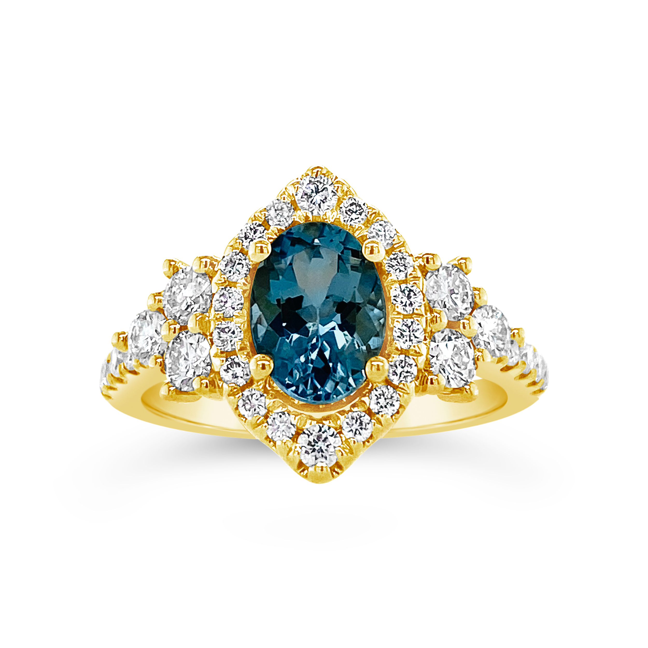 Irisa by Martin Binder Aquamarine & Diamond Statement Ring