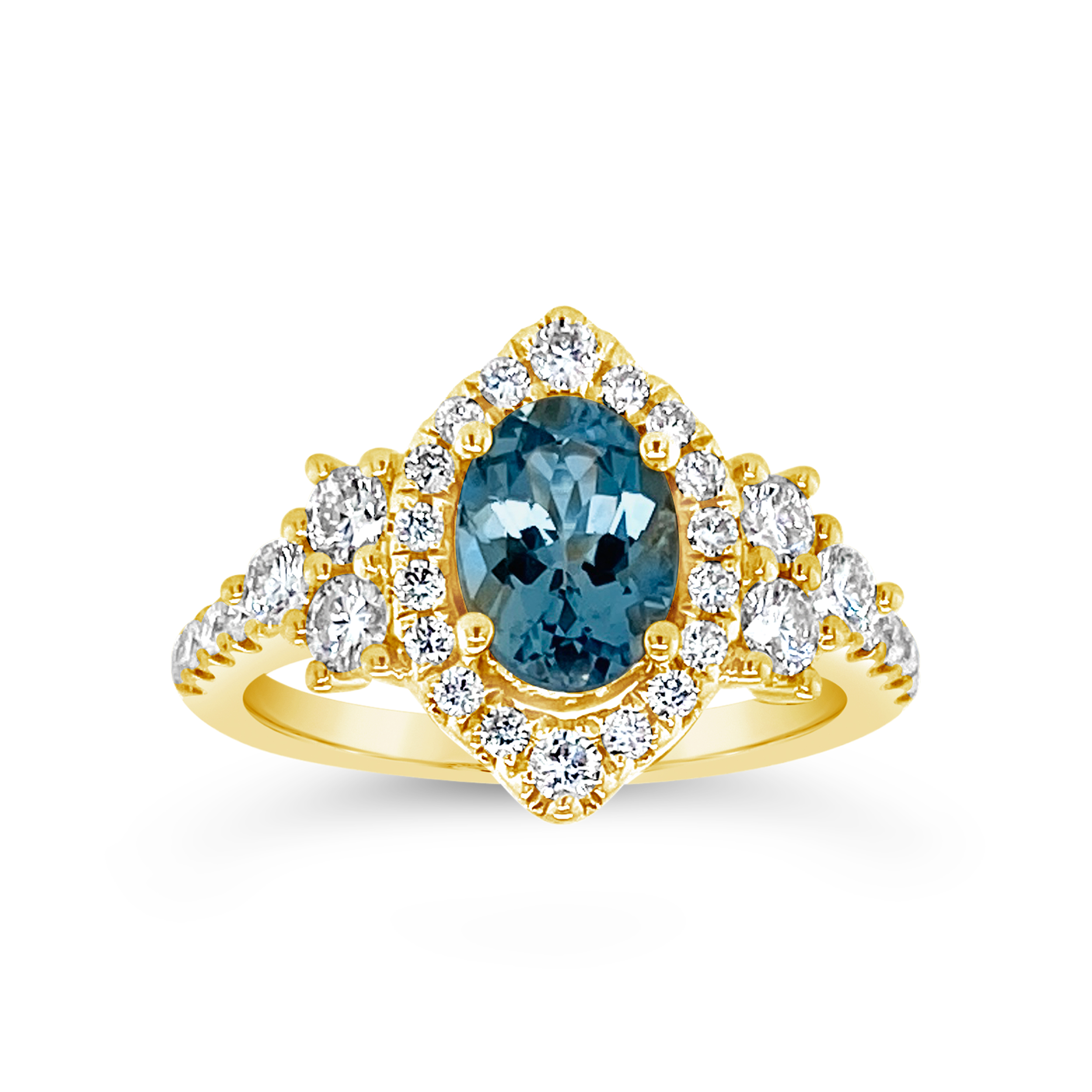 Irisa By Martin Binder Aquamarine & Diamond Statement Ring