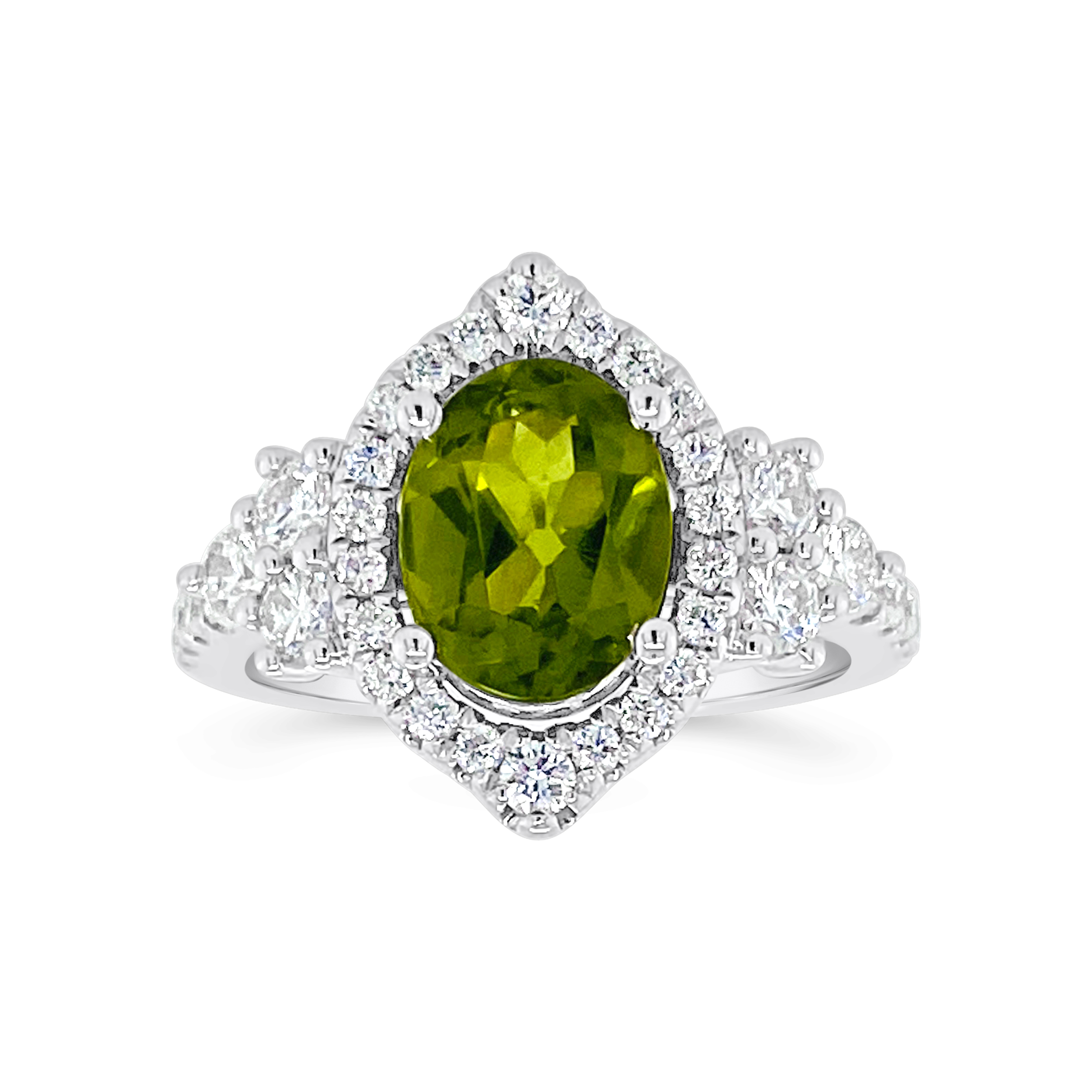 Irisa By Martin Binder Peridot & Diamond Statement Ring
