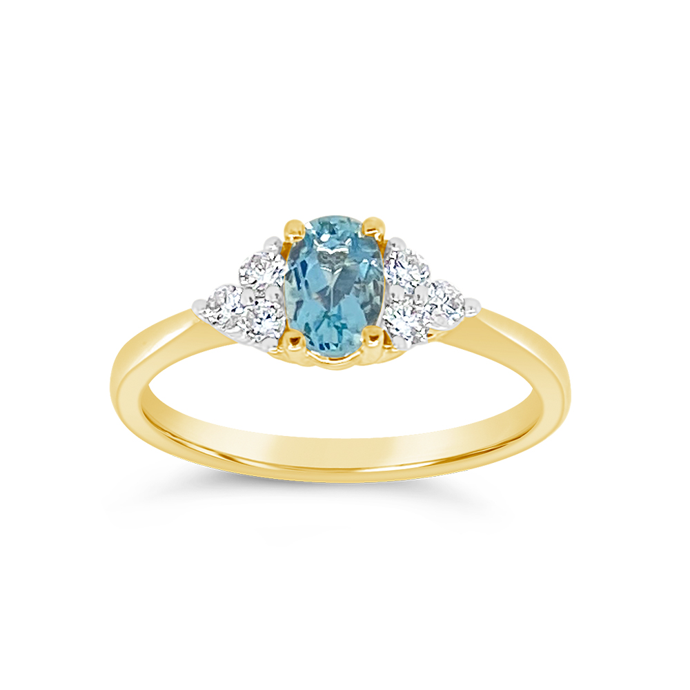 Irisa By Martin Binder Aquamarine & Diamond Accent Ring