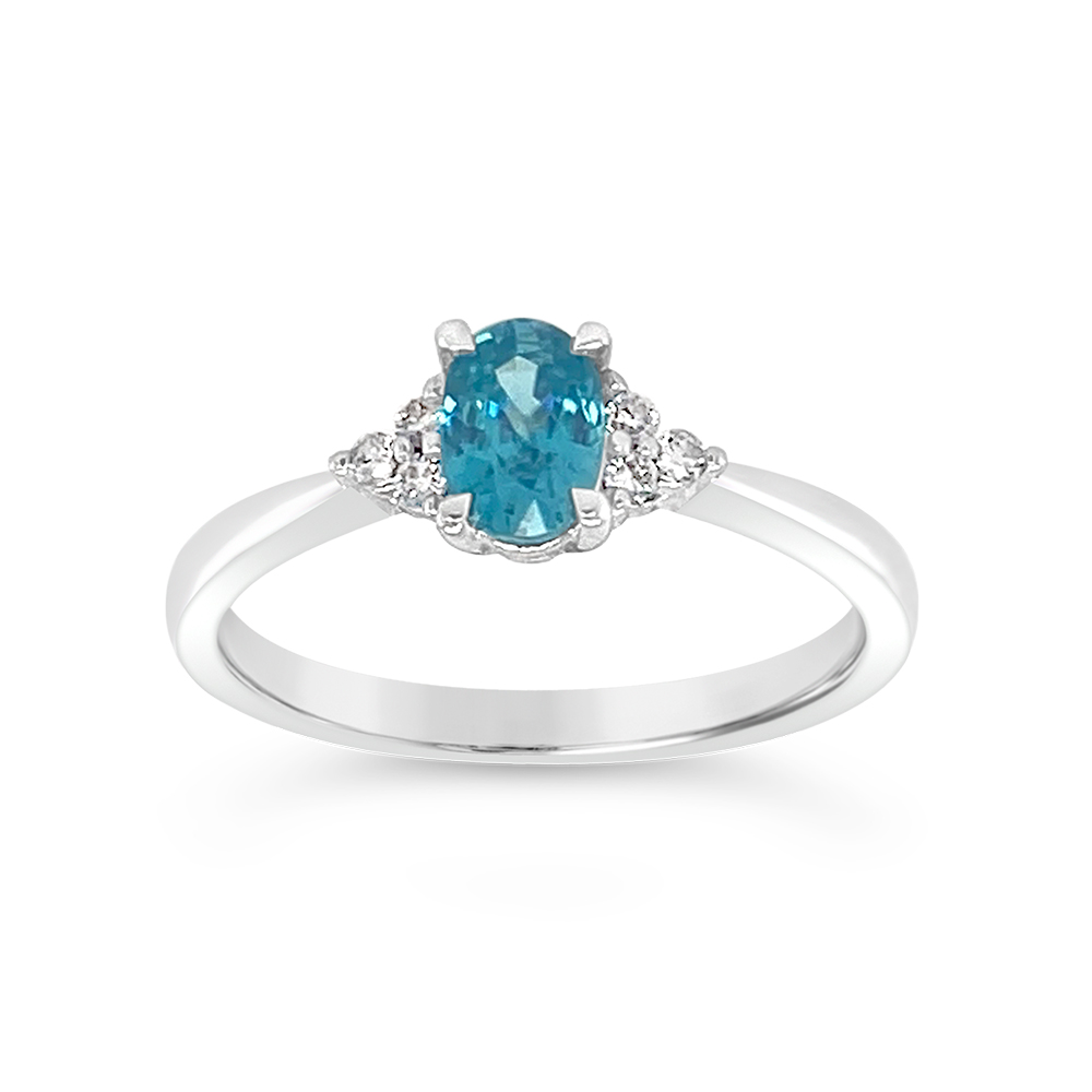 Irisa By Martin Binder Blue Zircon & Diamond Accent Ring