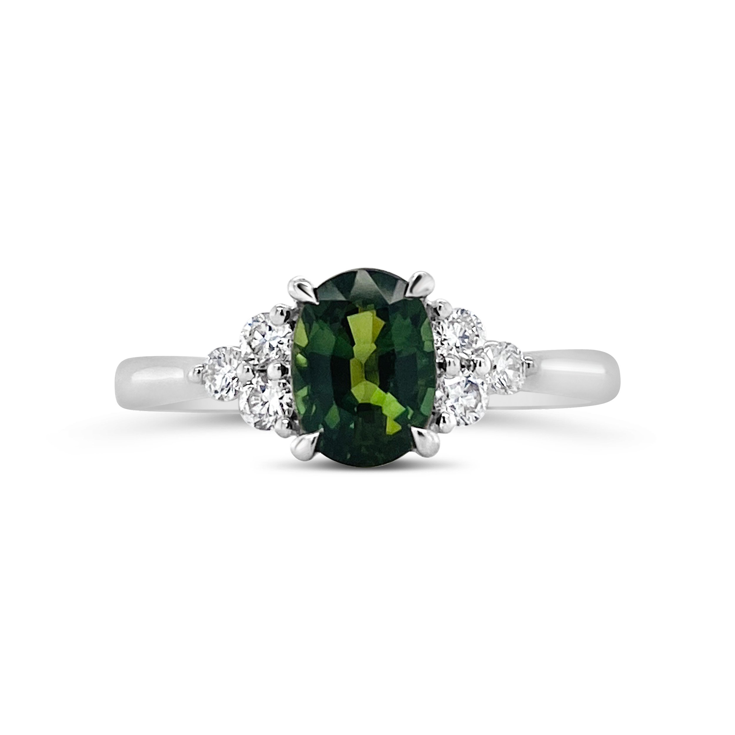Irisa By Martin Binder Green Sapphire & Diamond Accent Ring