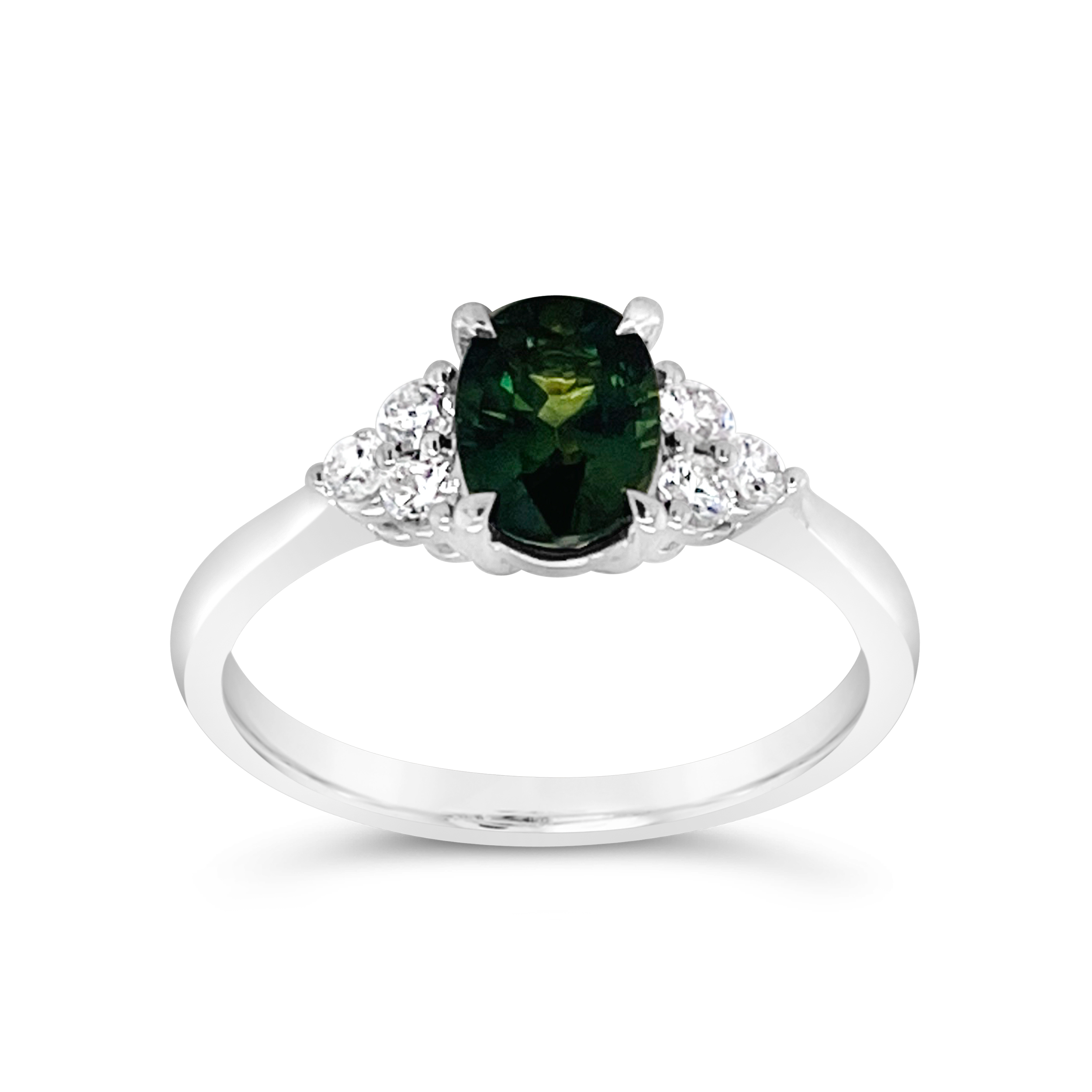 Irisa By Martin Binder Green Sapphire & Diamond Accent Ring