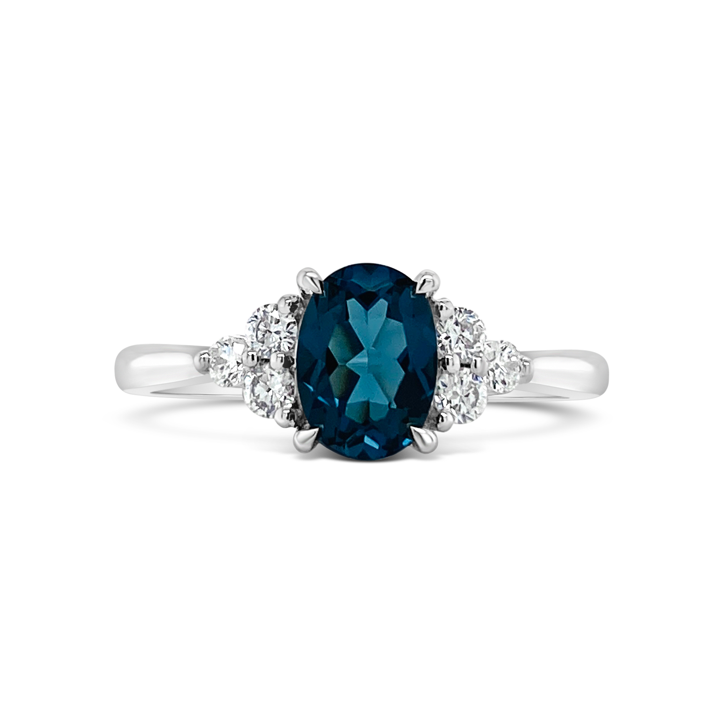 Irisa By Martin Binder London Blue Topaz & Diamond Accent Ring