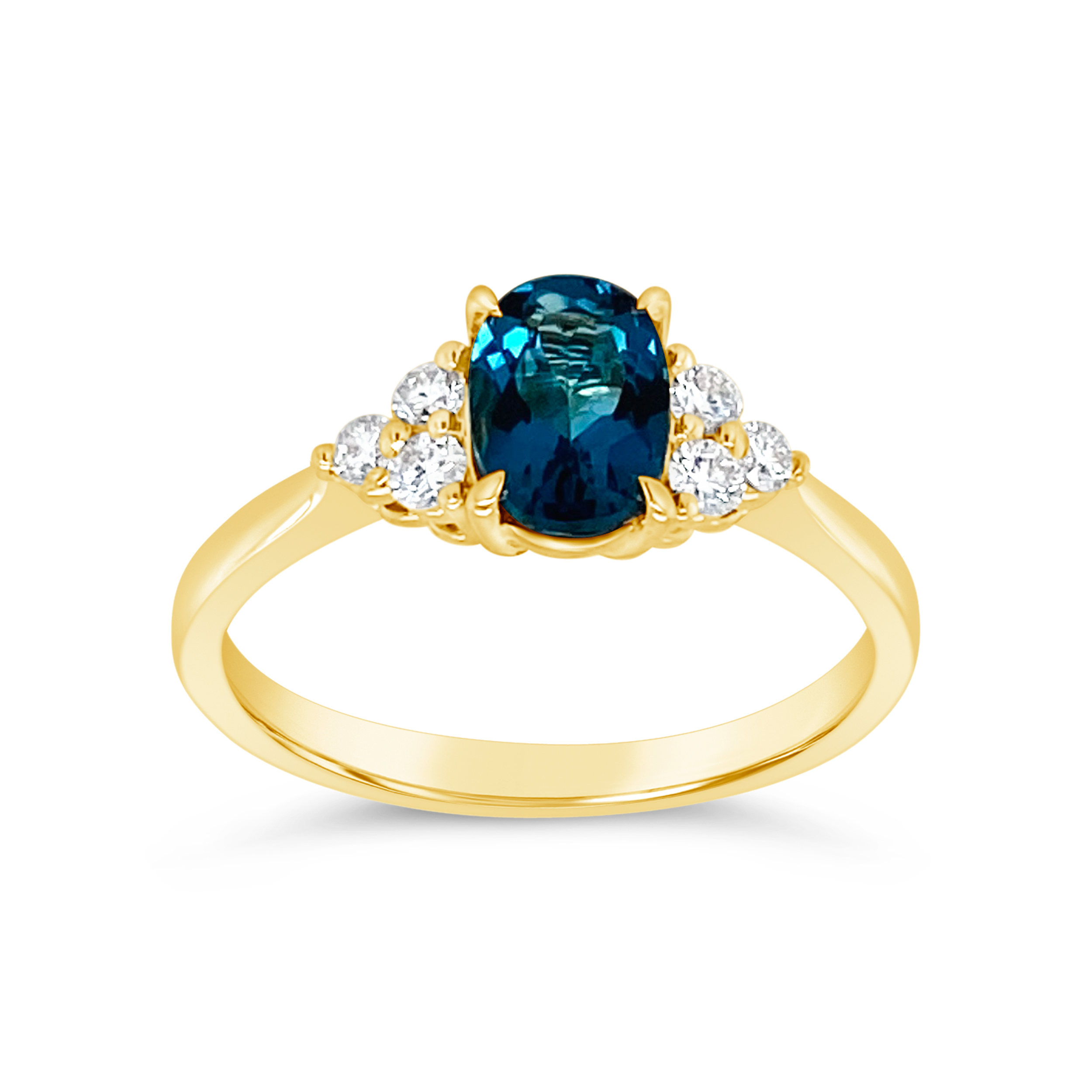 Irisa By Martin Binder London Blue Topaz & Diamond Accent Ring