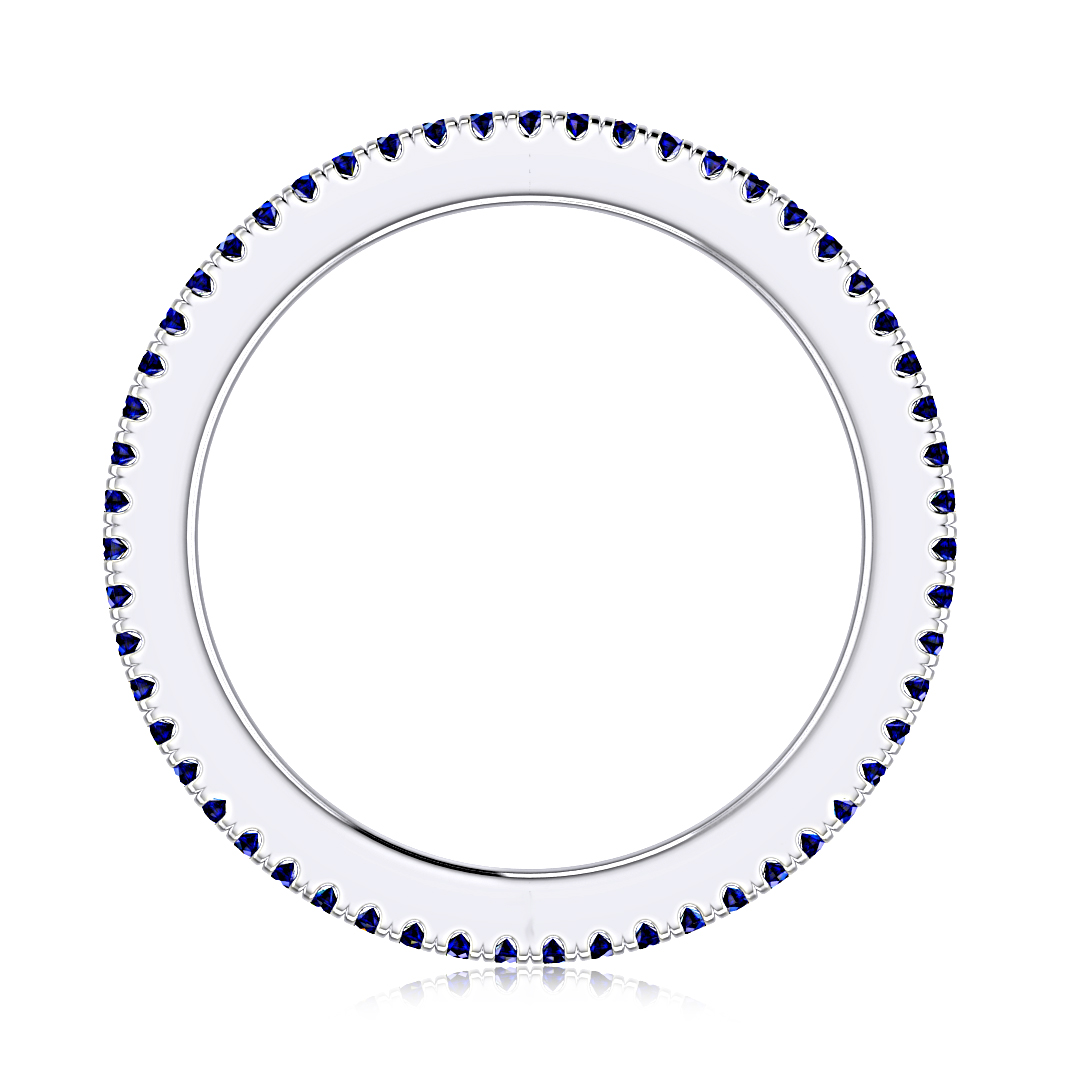 A Jaffe Blue Sapphire Gemstone Eternity Band