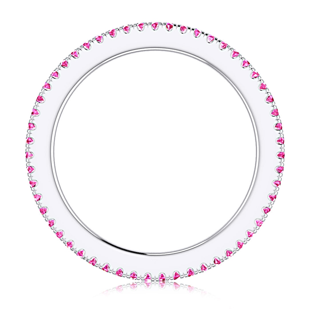 A Jaffe Pink Sapphire Gemstone Eternity Band