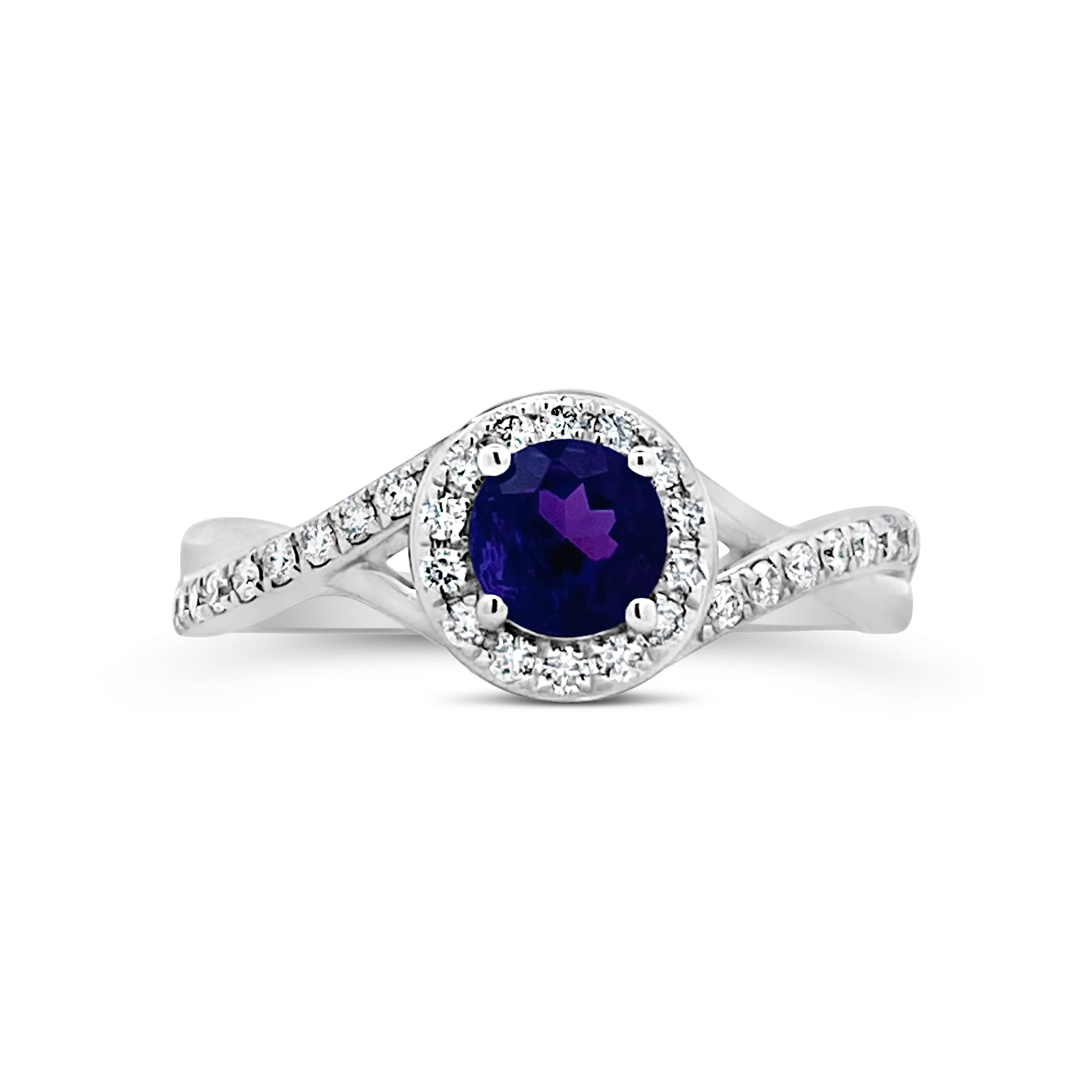 Irisa by Martin Binder Amethyst & Diamond Twist Ring