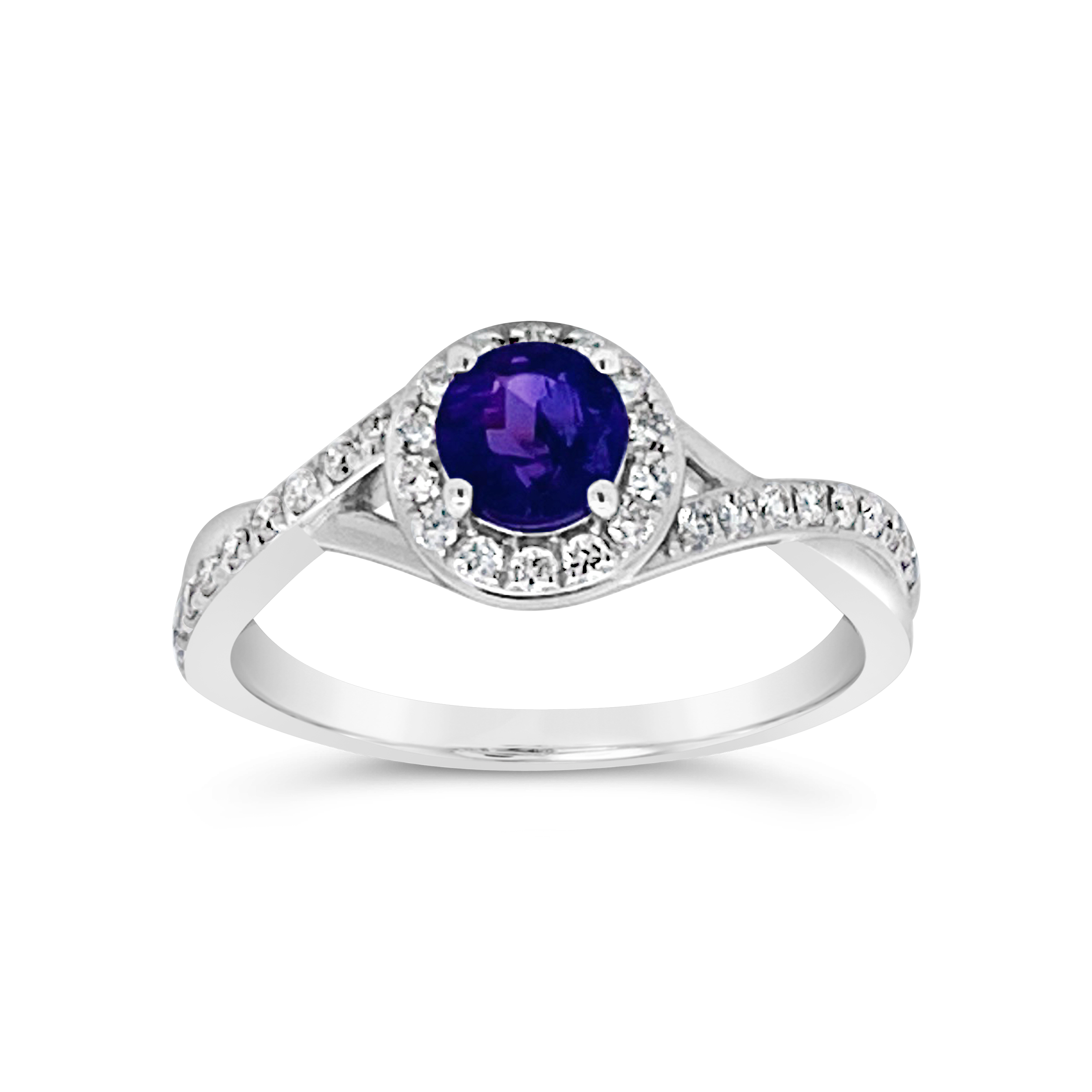 Irisa by Martin Binder Amethyst & Diamond Twist Ring