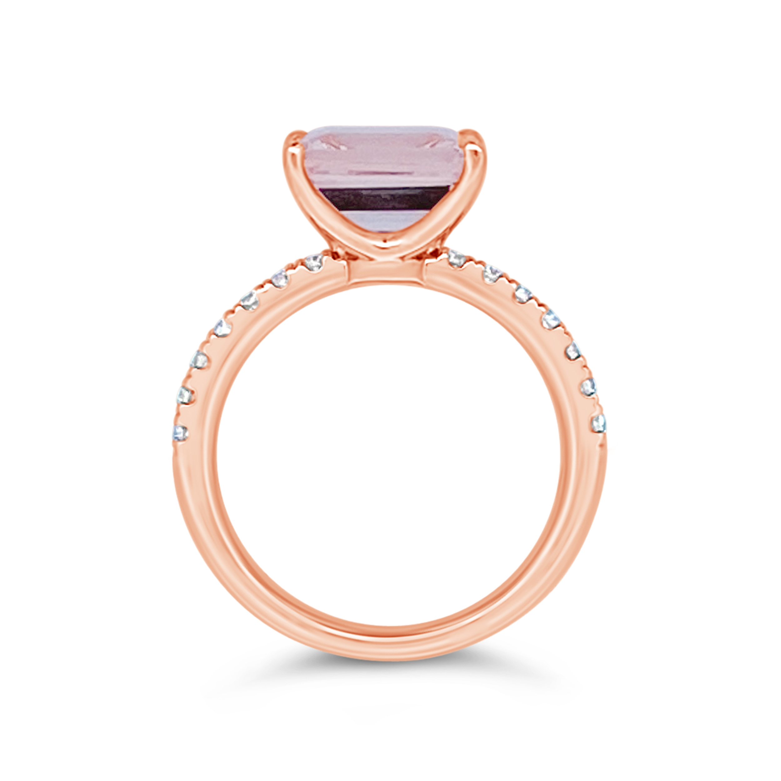 Irisa by Martin Binder Morganite & Diamond East West Ring
