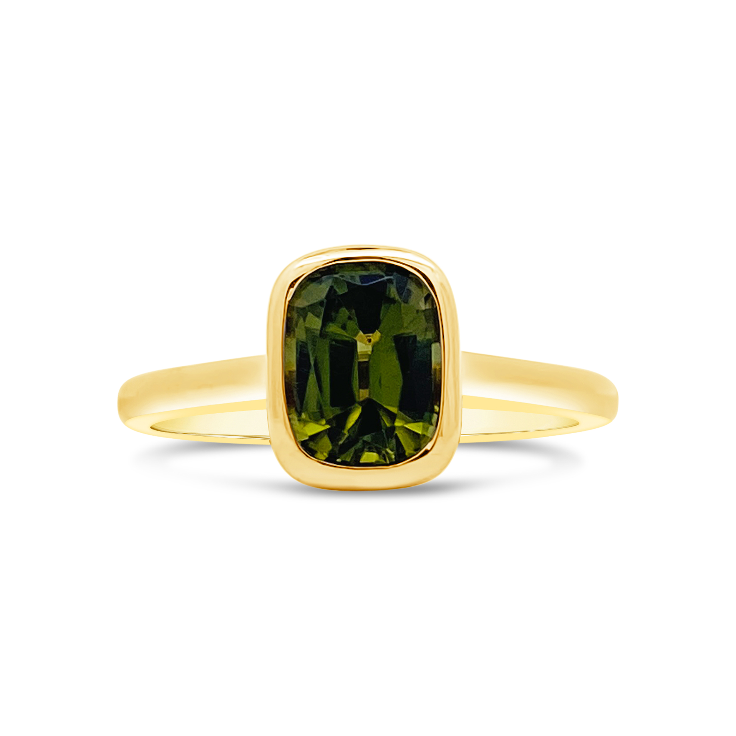 Irisa by Martin Binder Peridot Solitaire Bezel Ring