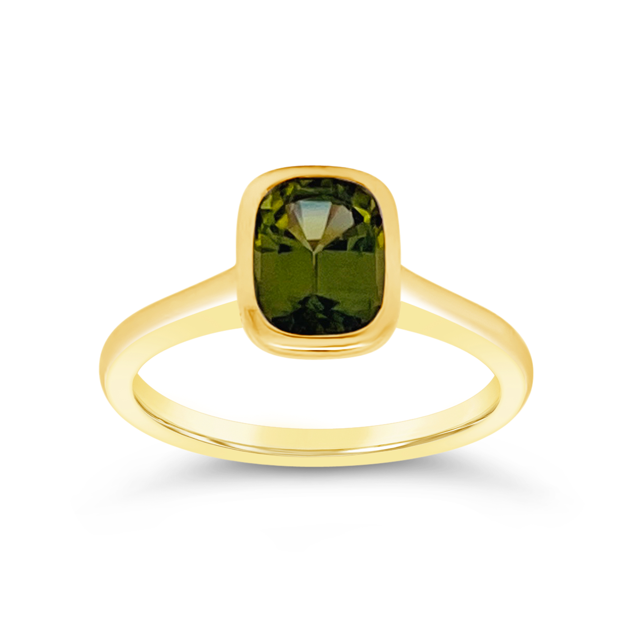 Irisa by Martin Binder Peridot Solitaire Bezel Ring
