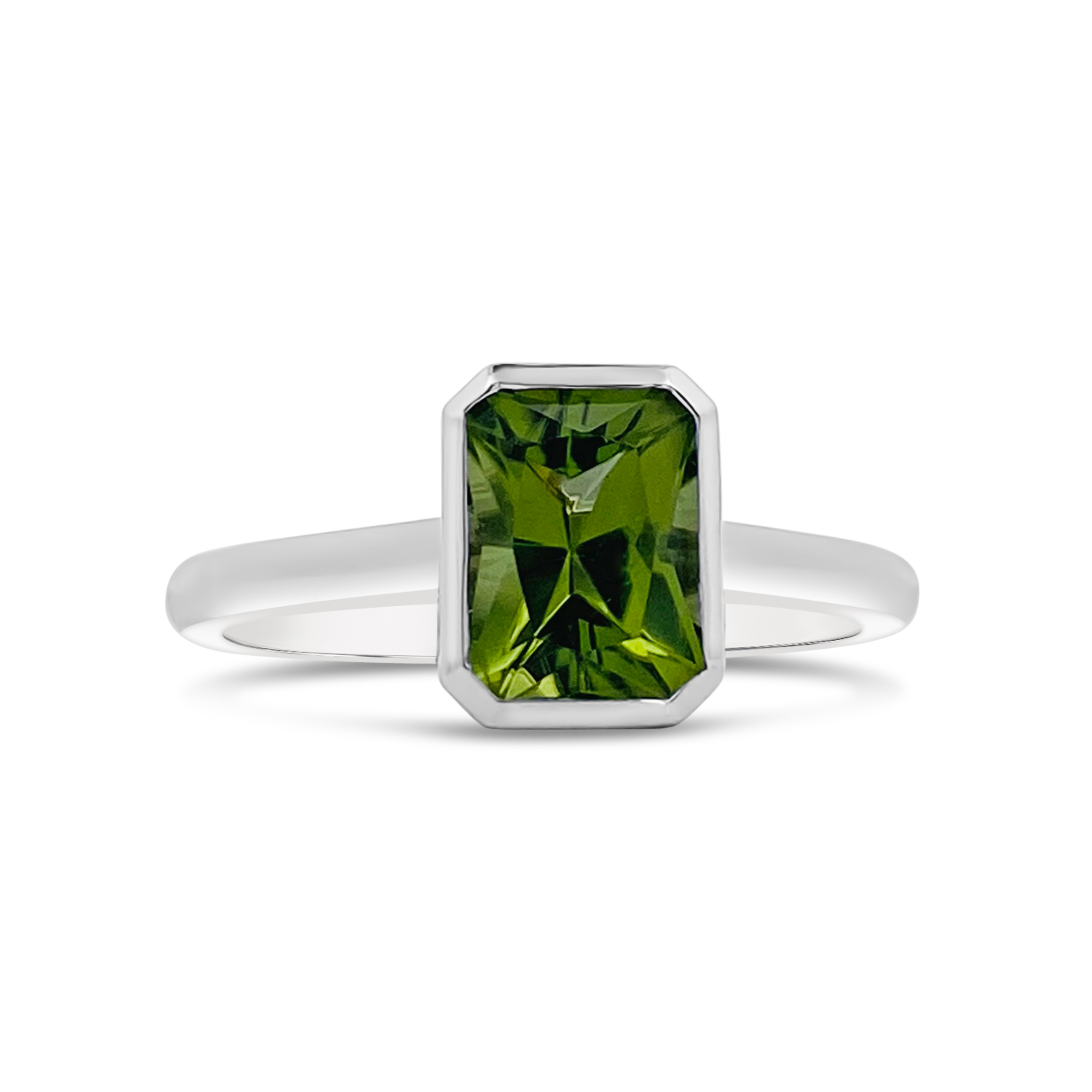 Irisa by Martin Binder Peridot Solitaire Bezel Ring