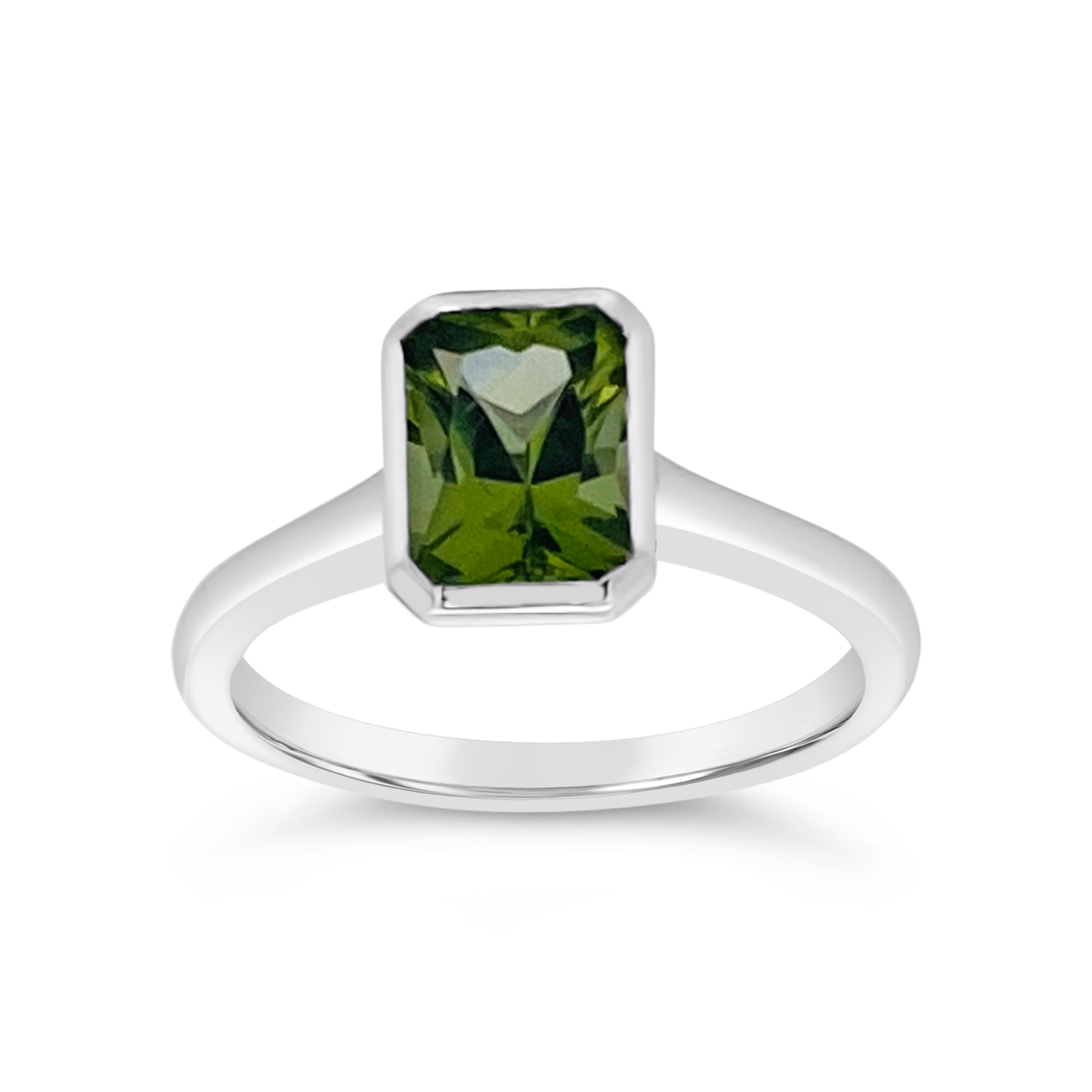 Irisa by Martin Binder Peridot Solitaire Bezel Ring