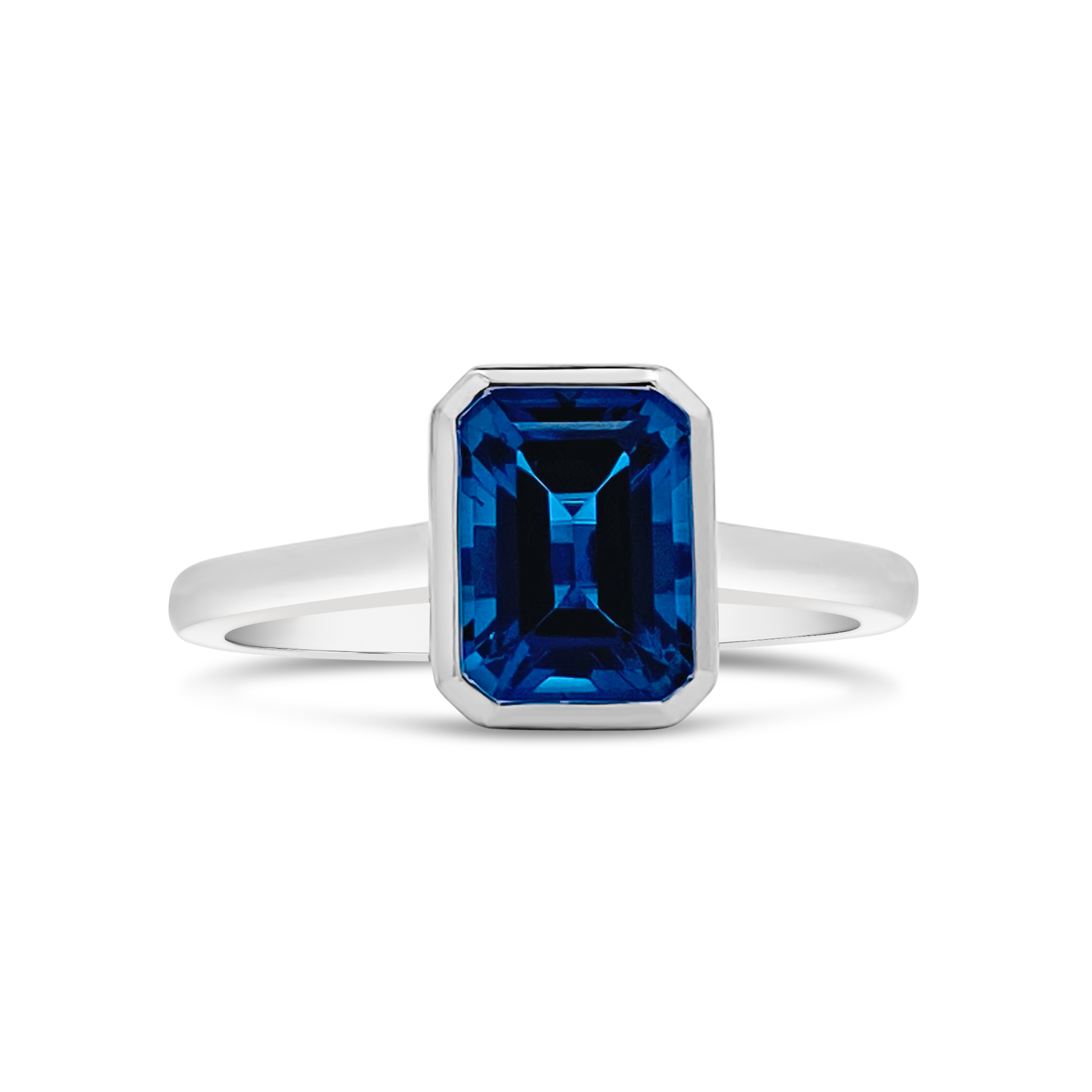 Irisa by Martin Binder London Blue Topaz Solitaire Bezel Ring