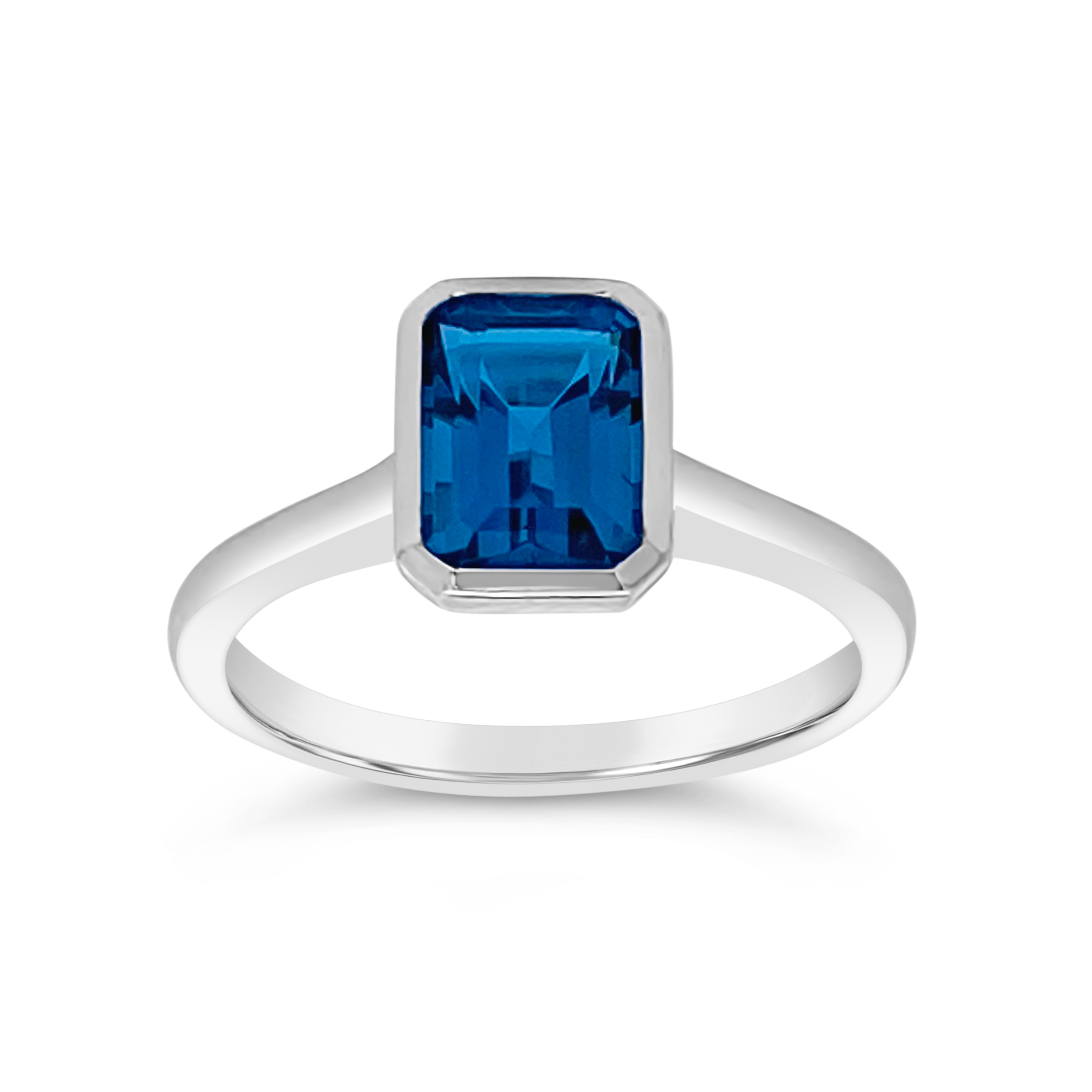 Irisa by Martin Binder London Blue Topaz Solitaire Bezel Ring