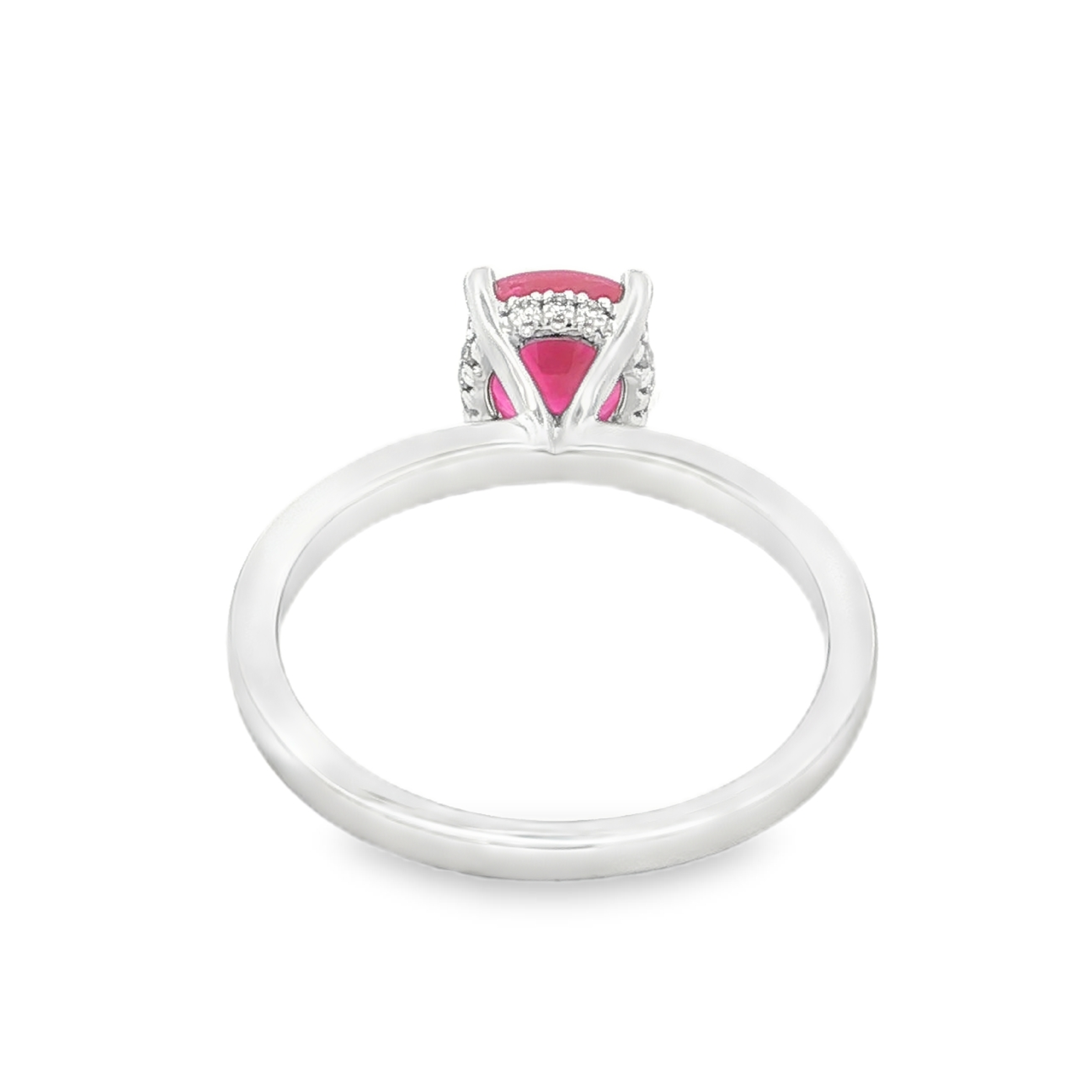Irisa by Martin Binder Cushion Ruby & Diamond Ring