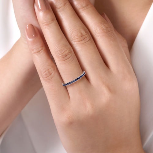 Gabriel & Co. Stackable Blue Sapphire Ring