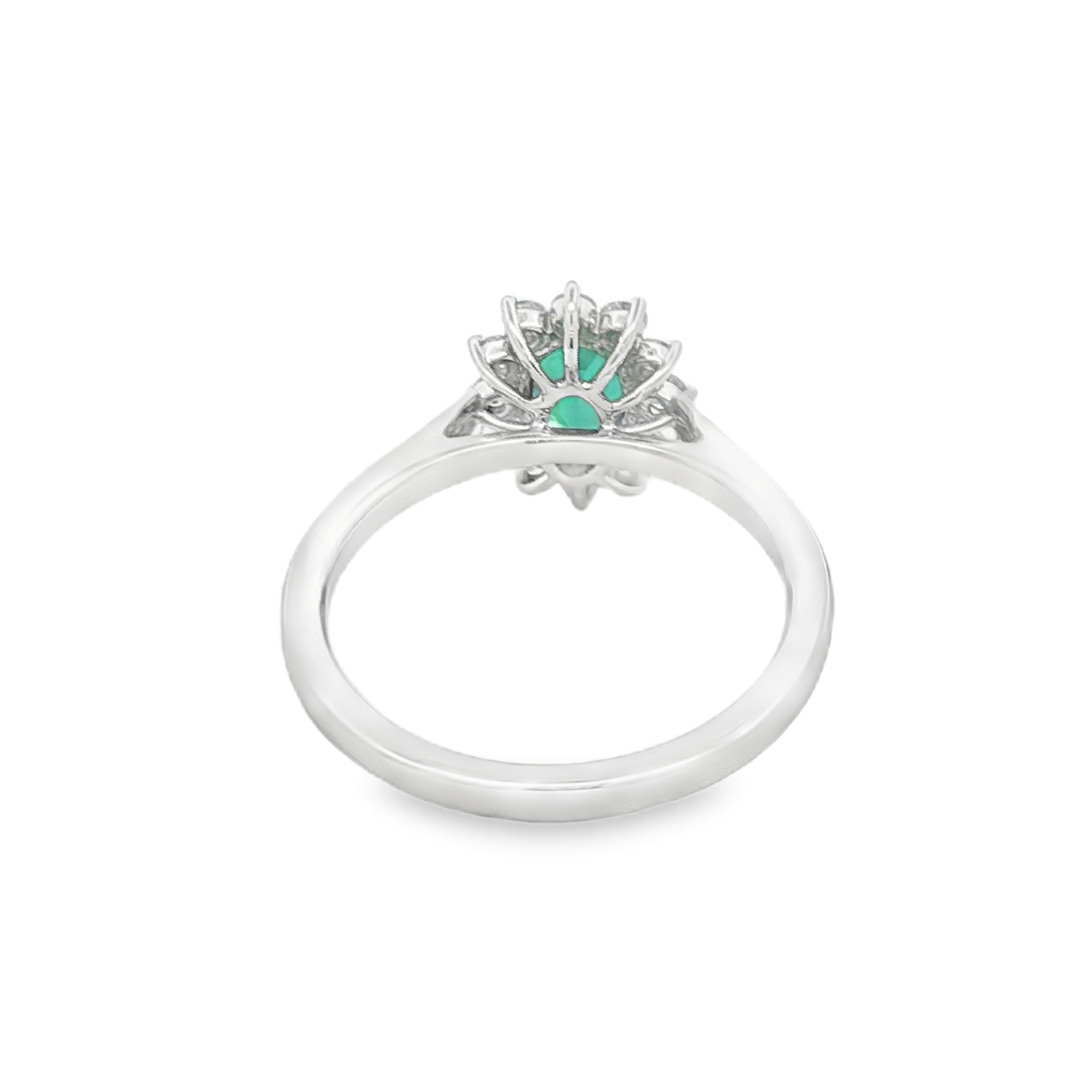 Irisa by Martin Binder Emerald & Diamond Halo Ring