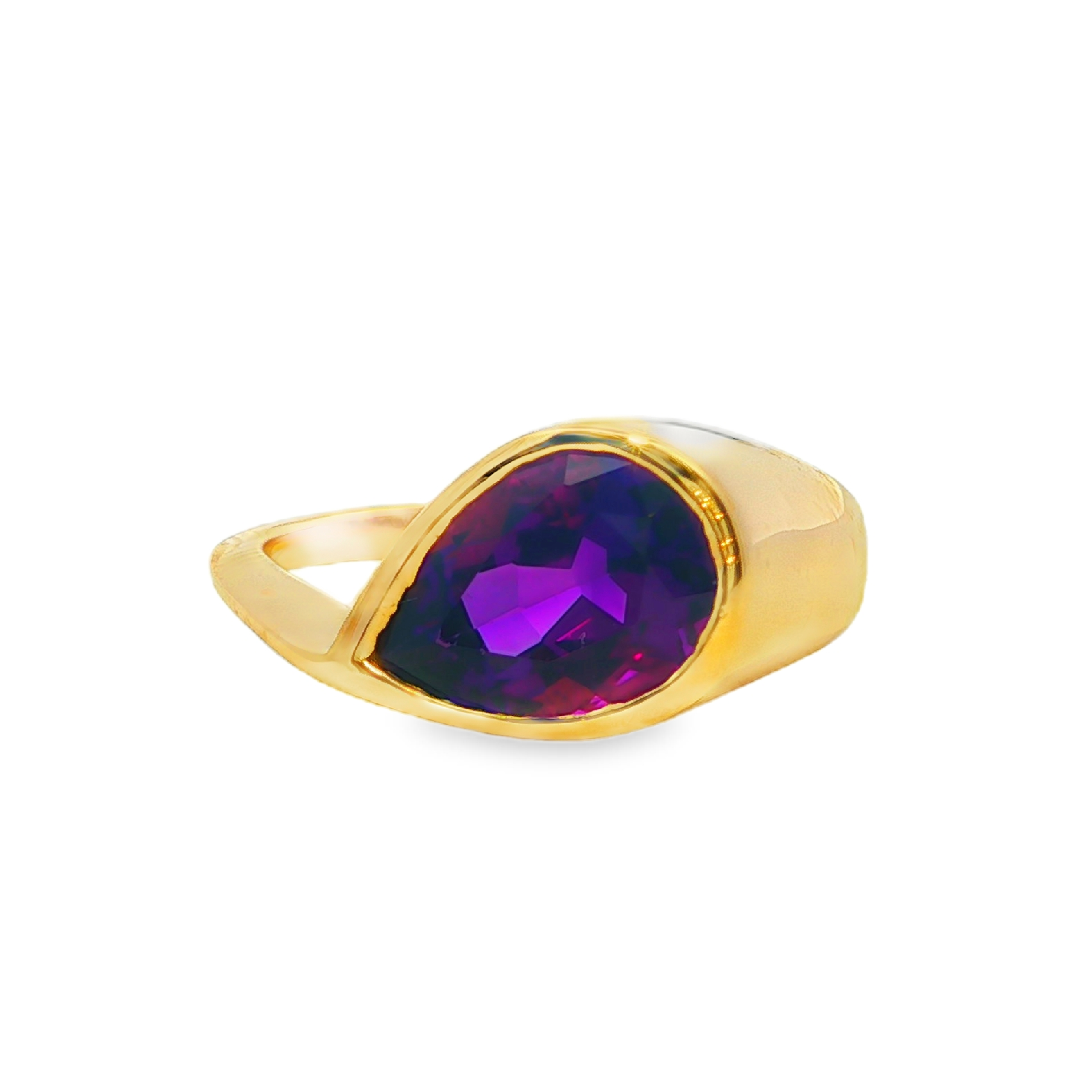 Estate by Martin Binder Pear Amethyst Ring