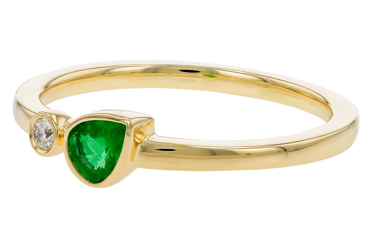 Allison Kaufman Emerald & Diamond Ring
